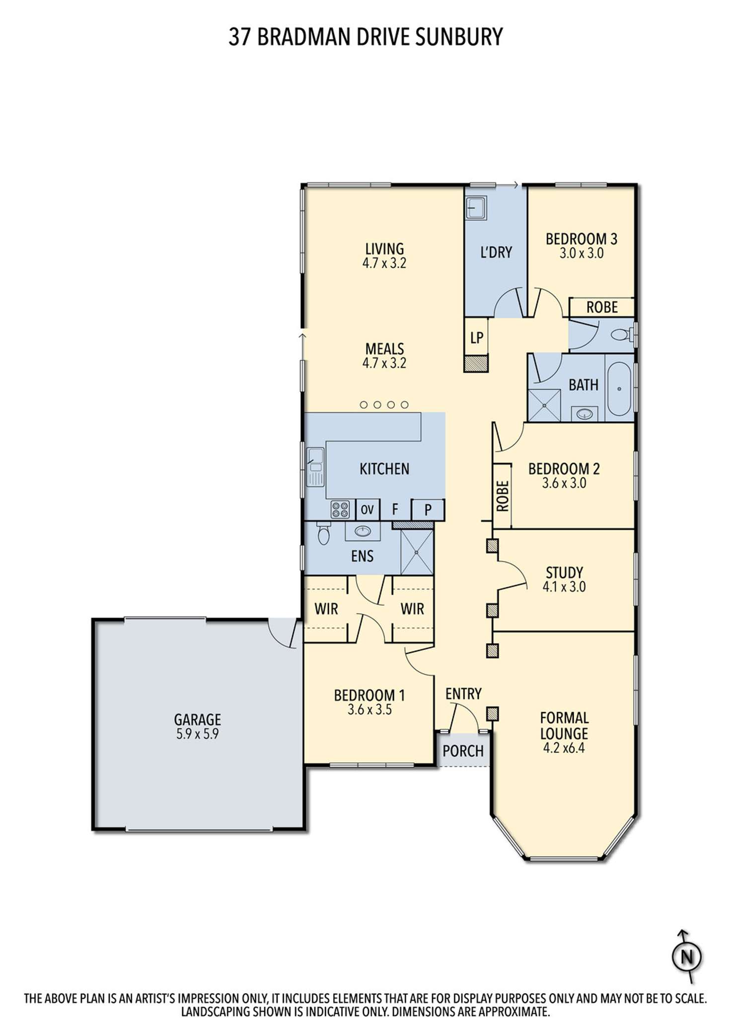 Floorplan of Homely house listing, 37 Bradman Drive, Sunbury VIC 3429