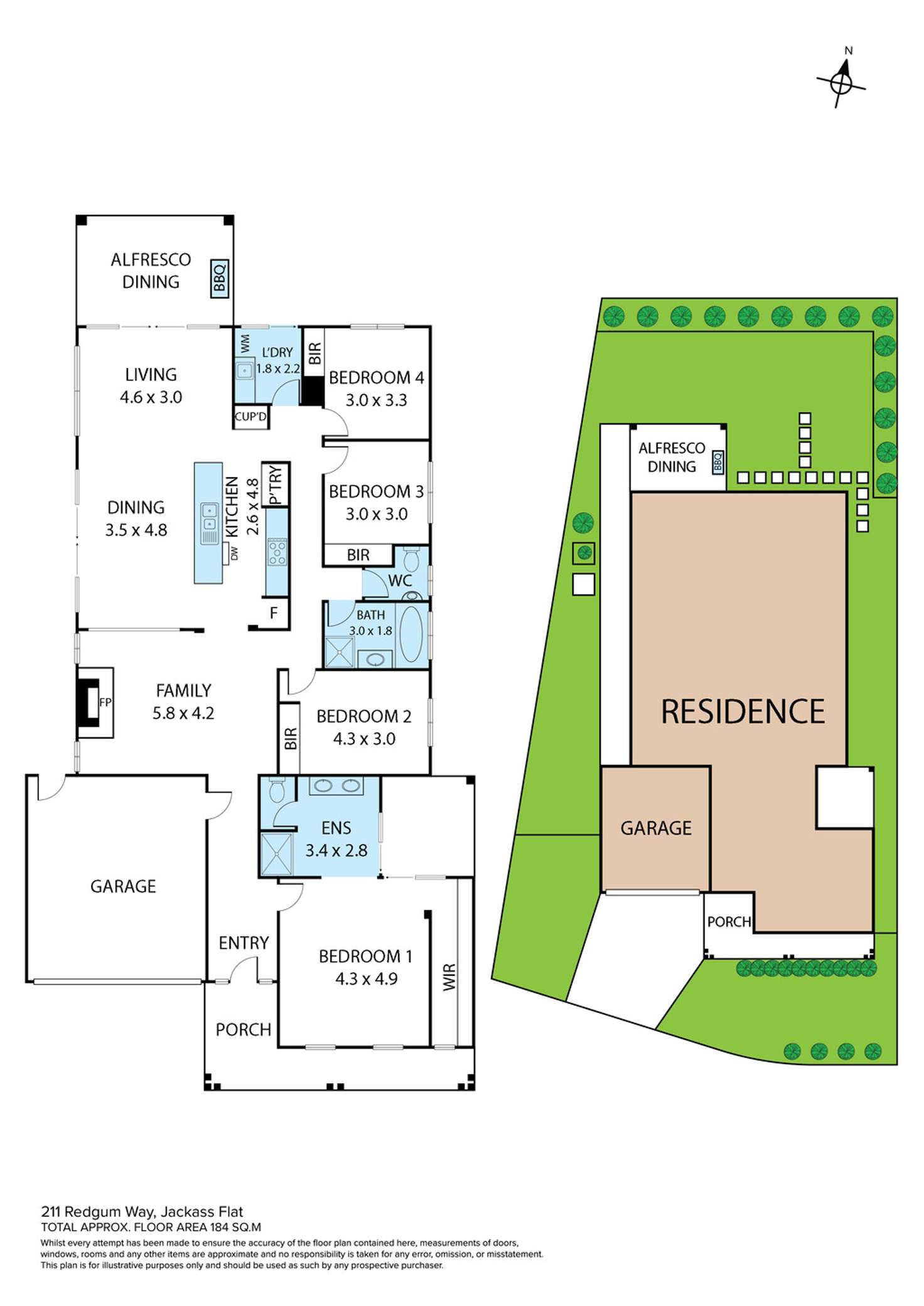 Floorplan of Homely house listing, 211 Redgum Way, Jackass Flat VIC 3556