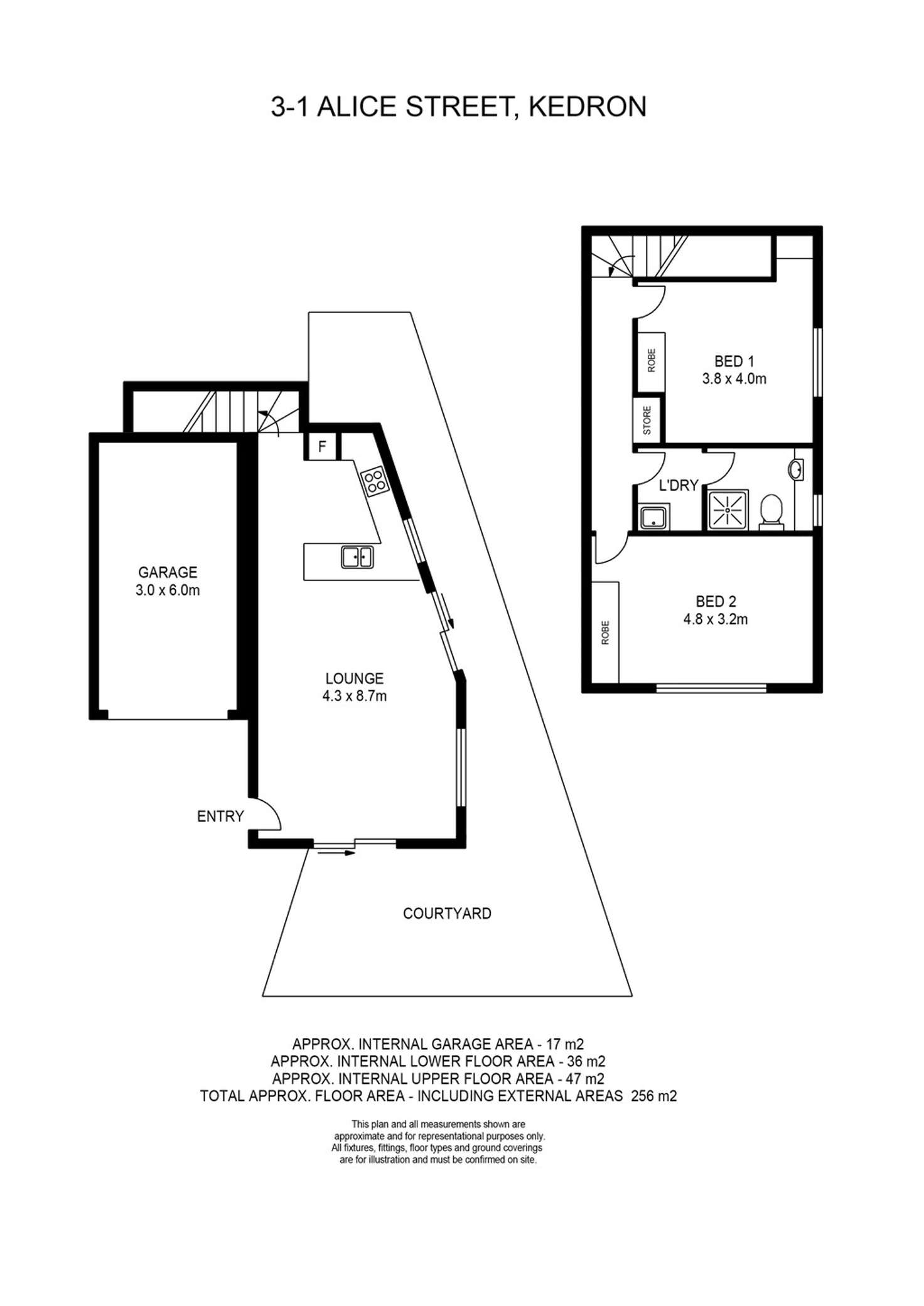 Floorplan of Homely townhouse listing, 3/1 Alice Street, Kedron QLD 4031