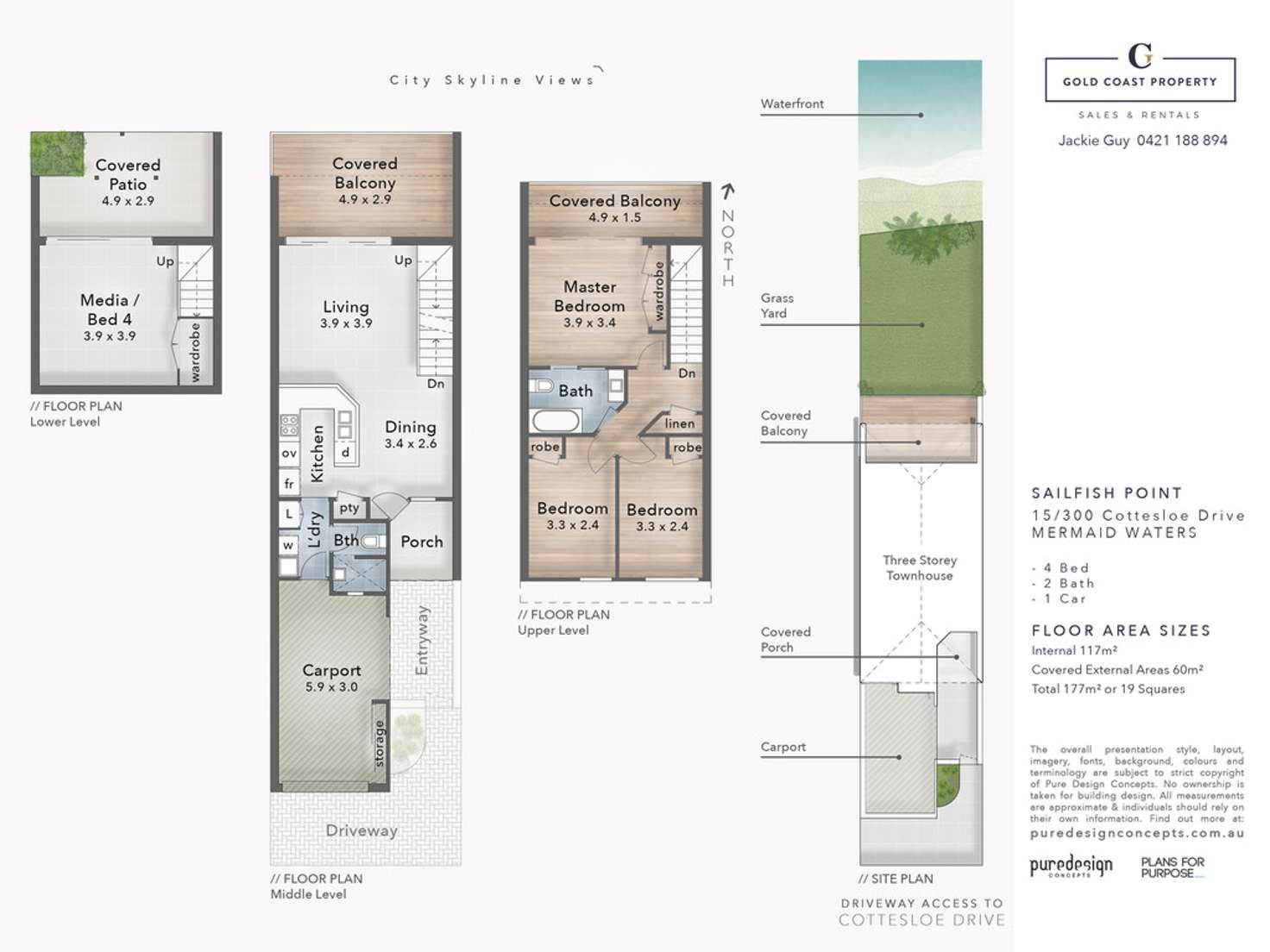 Floorplan of Homely townhouse listing, 15/300 Cottesloe Drive, Mermaid Waters QLD 4218