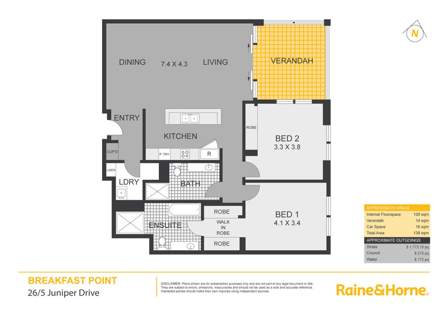 Floorplan of Homely apartment listing, 26/5 Juniper Drive, Breakfast Point NSW 2137