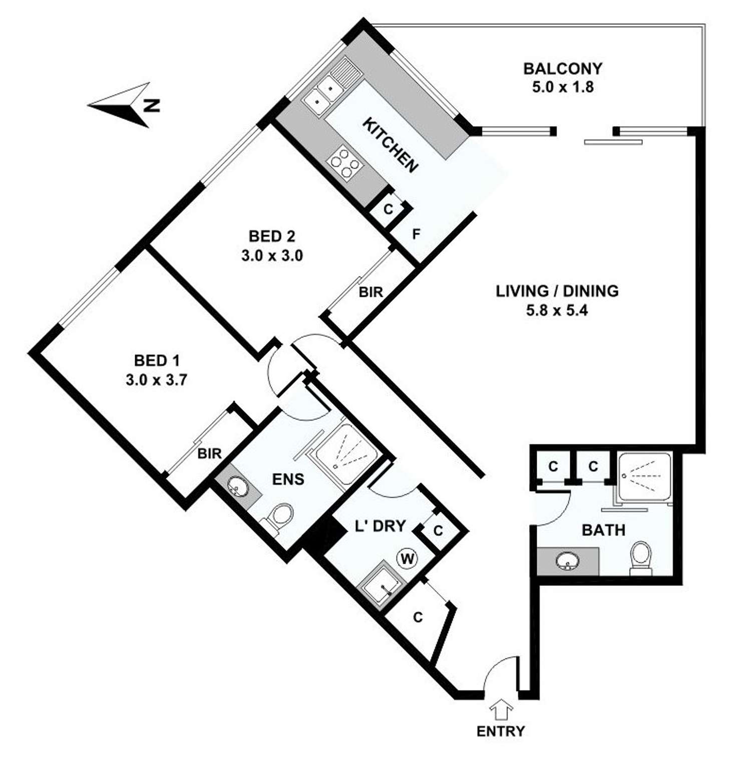 Floorplan of Homely apartment listing, 4/1941 Gold Coast Highway, Burleigh Heads QLD 4220