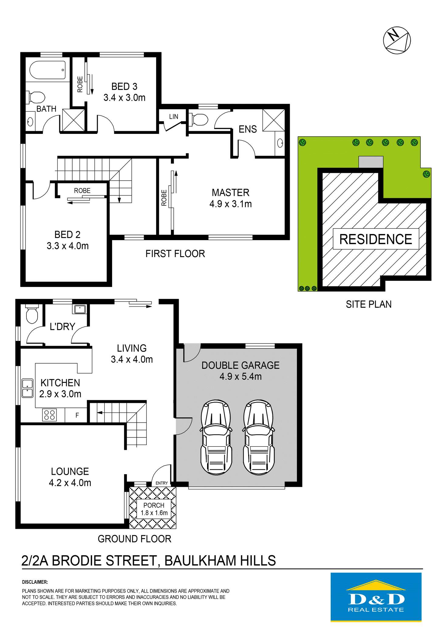 Floorplan of Homely townhouse listing, 2 / 2A Brodie Street, Baulkham Hills NSW 2153