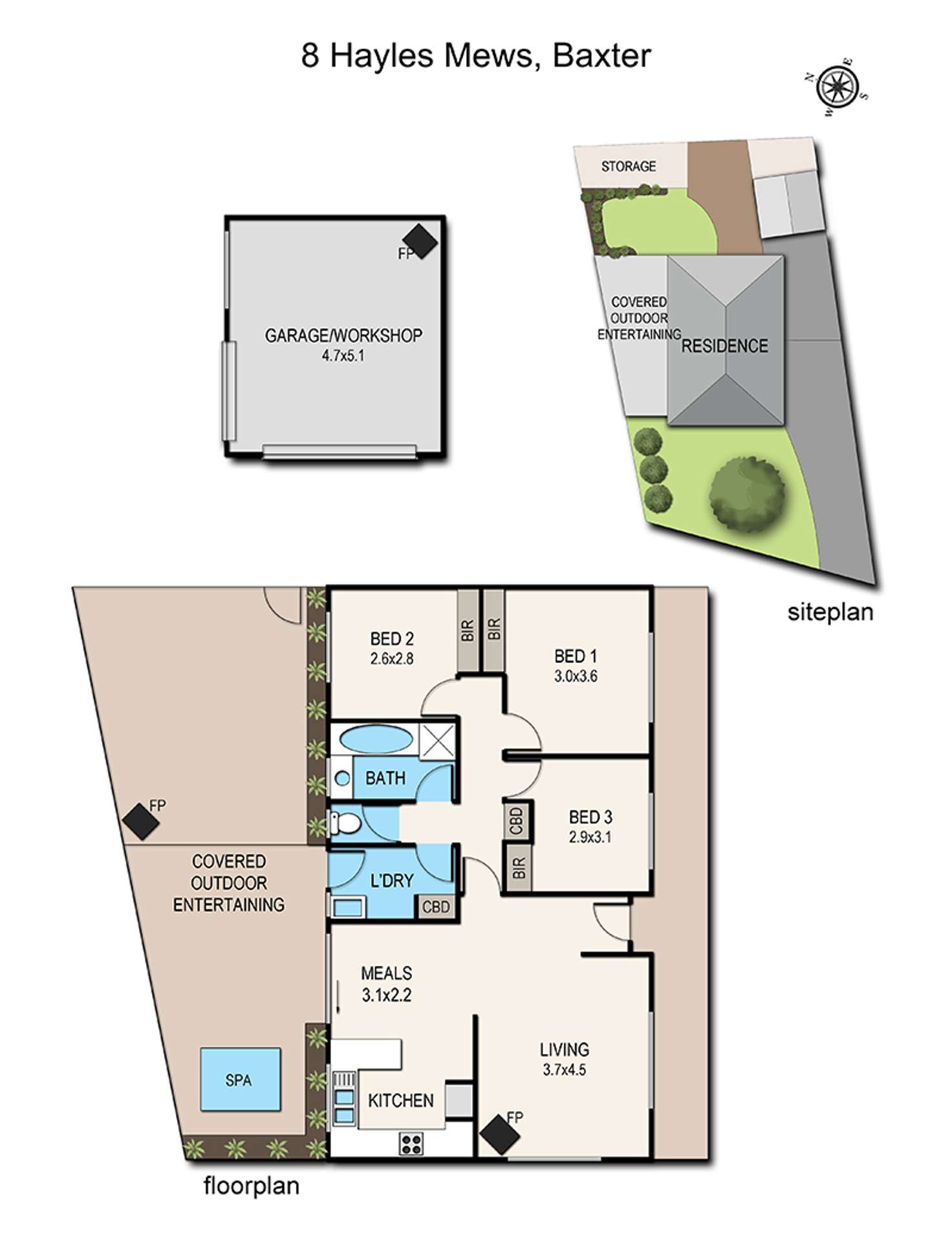 Floorplan of Homely house listing, 8 Hayles Mews, Baxter VIC 3911