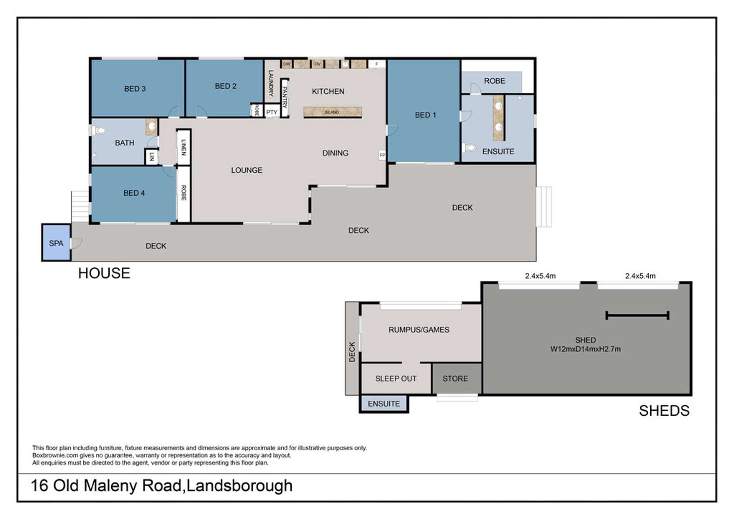 Floorplan of Homely house listing, 16 Old Maleny Road, Landsborough QLD 4550