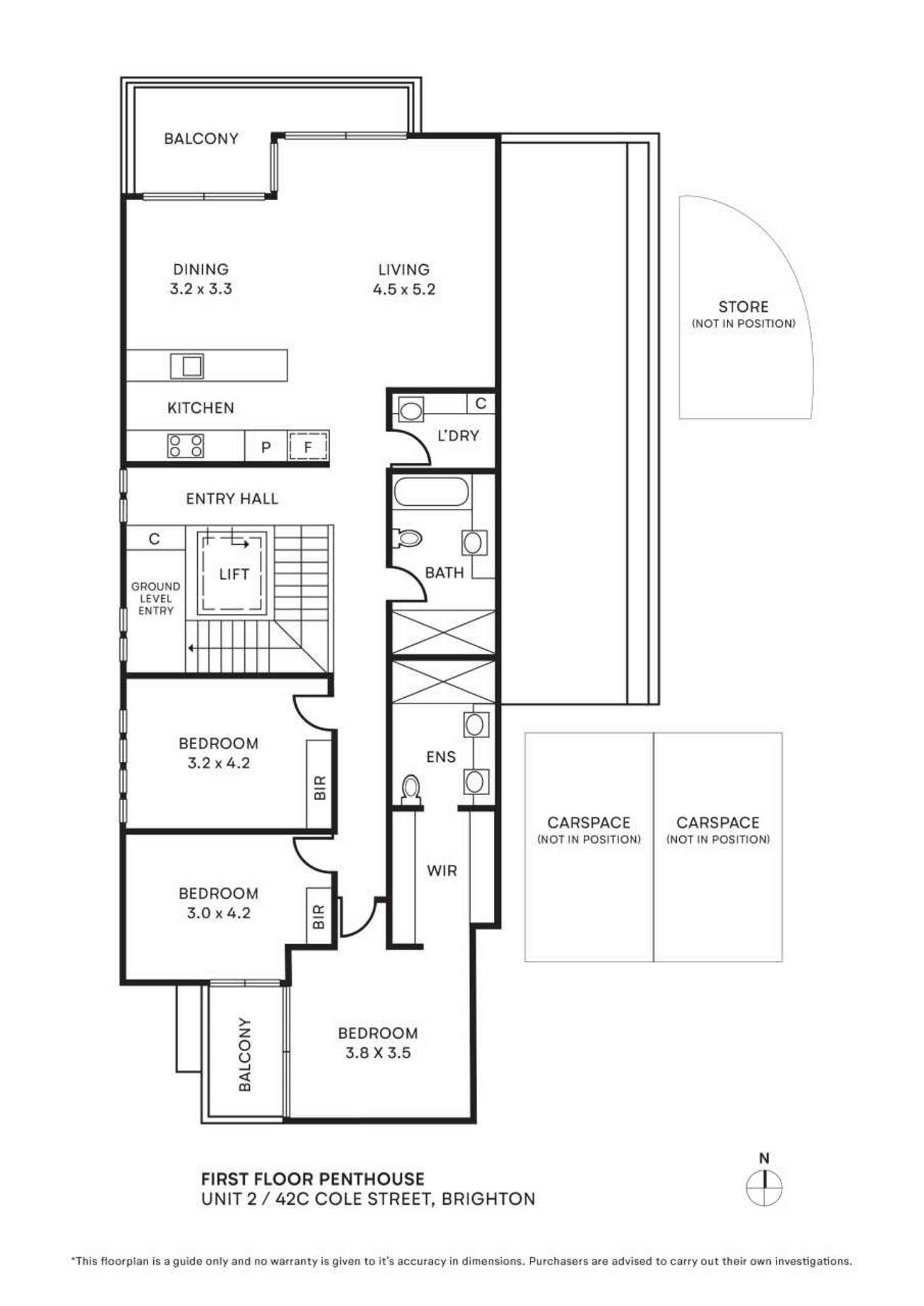 Floorplan of Homely apartment listing, 2/42c Cole Street, Brighton VIC 3186