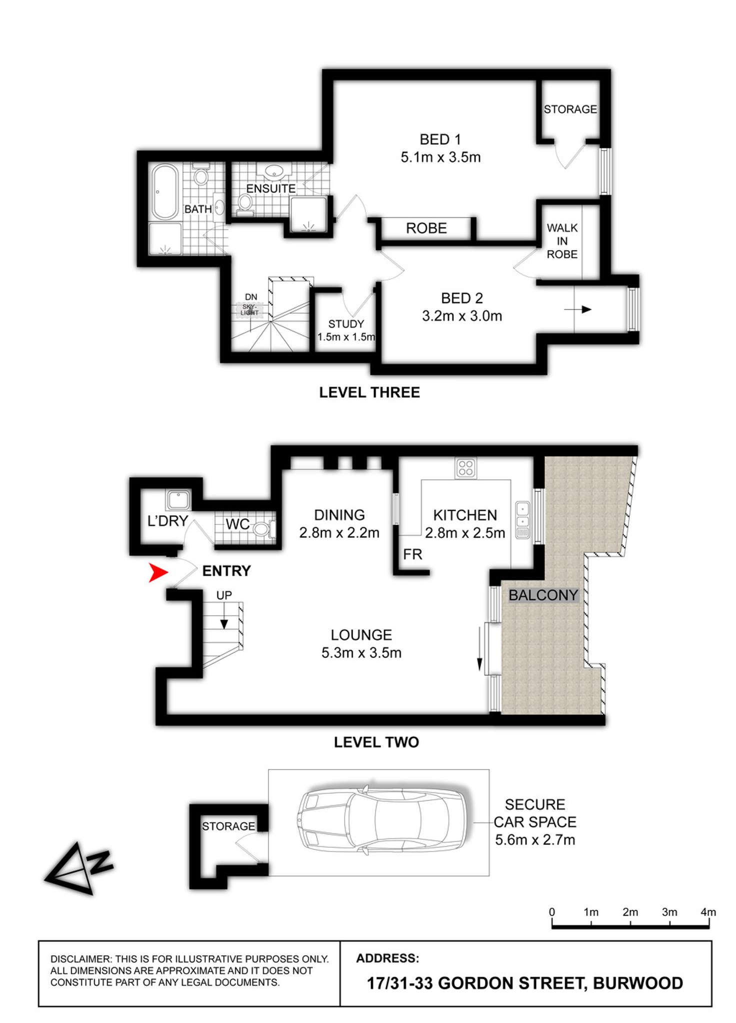 Floorplan of Homely apartment listing, 17/31-33 Gordon Street, Burwood NSW 2134