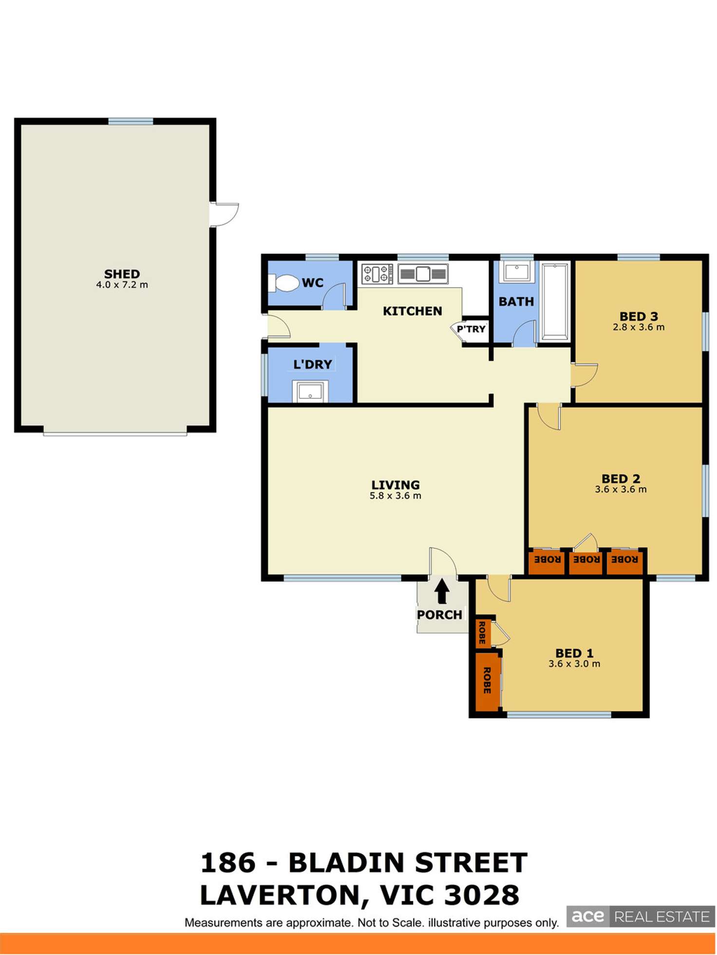 Floorplan of Homely house listing, 186 Bladin Street, Laverton VIC 3028