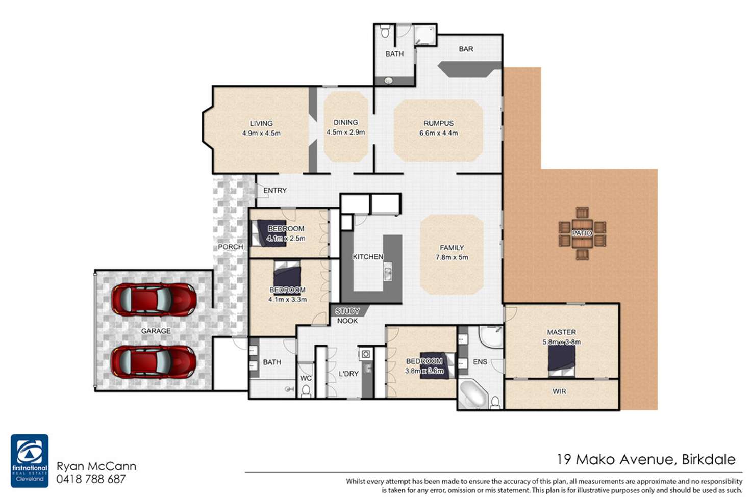 Floorplan of Homely house listing, 19 Mako Avenue, Birkdale QLD 4159