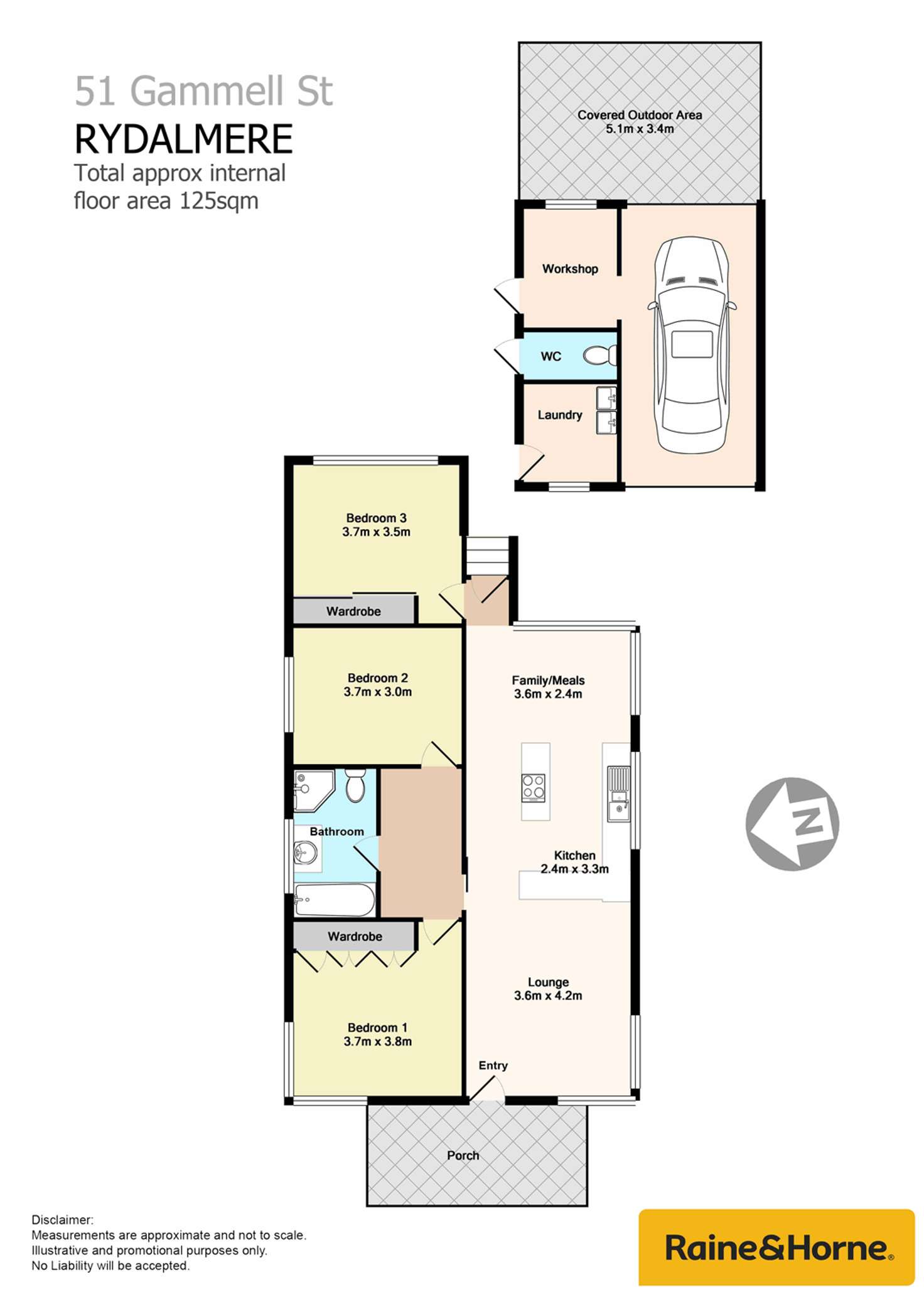 Floorplan of Homely house listing, 51 Gammell St, Rydalmere NSW 2116