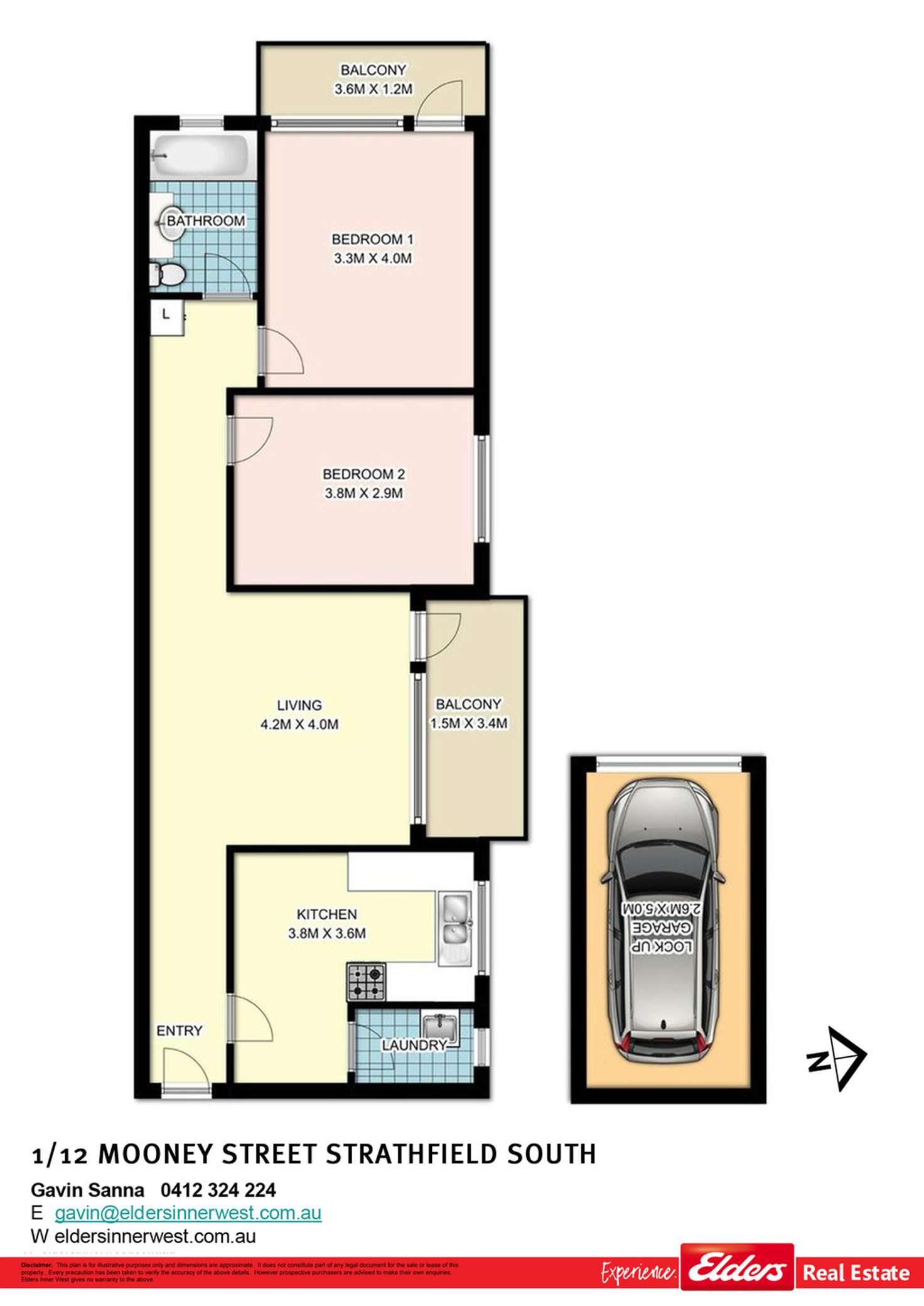Floorplan of Homely unit listing, 1/12 Mooney Street, Strathfield South NSW 2136