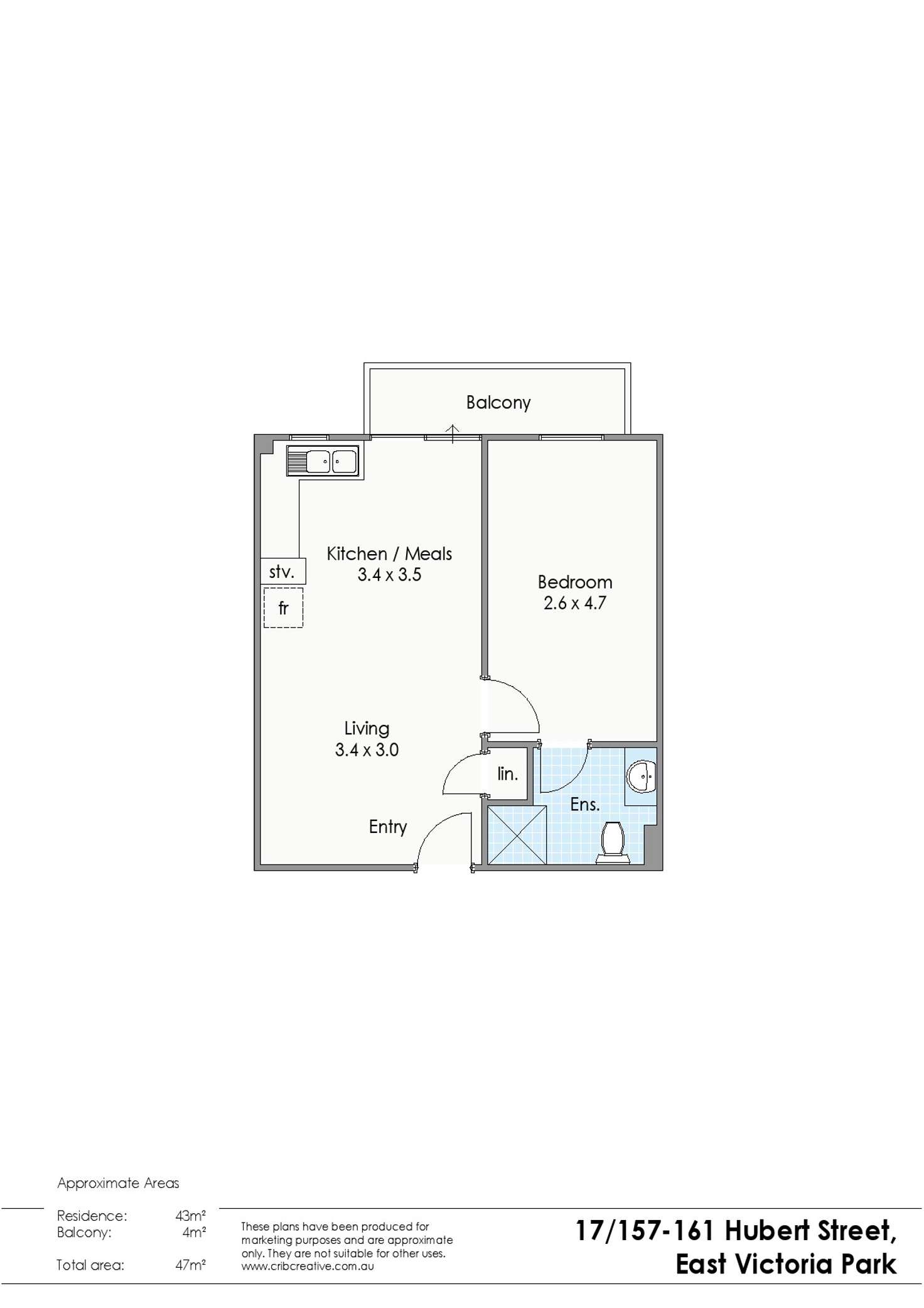 Floorplan of Homely apartment listing, 17/157-161 Hubert Street, East Victoria Park WA 6101