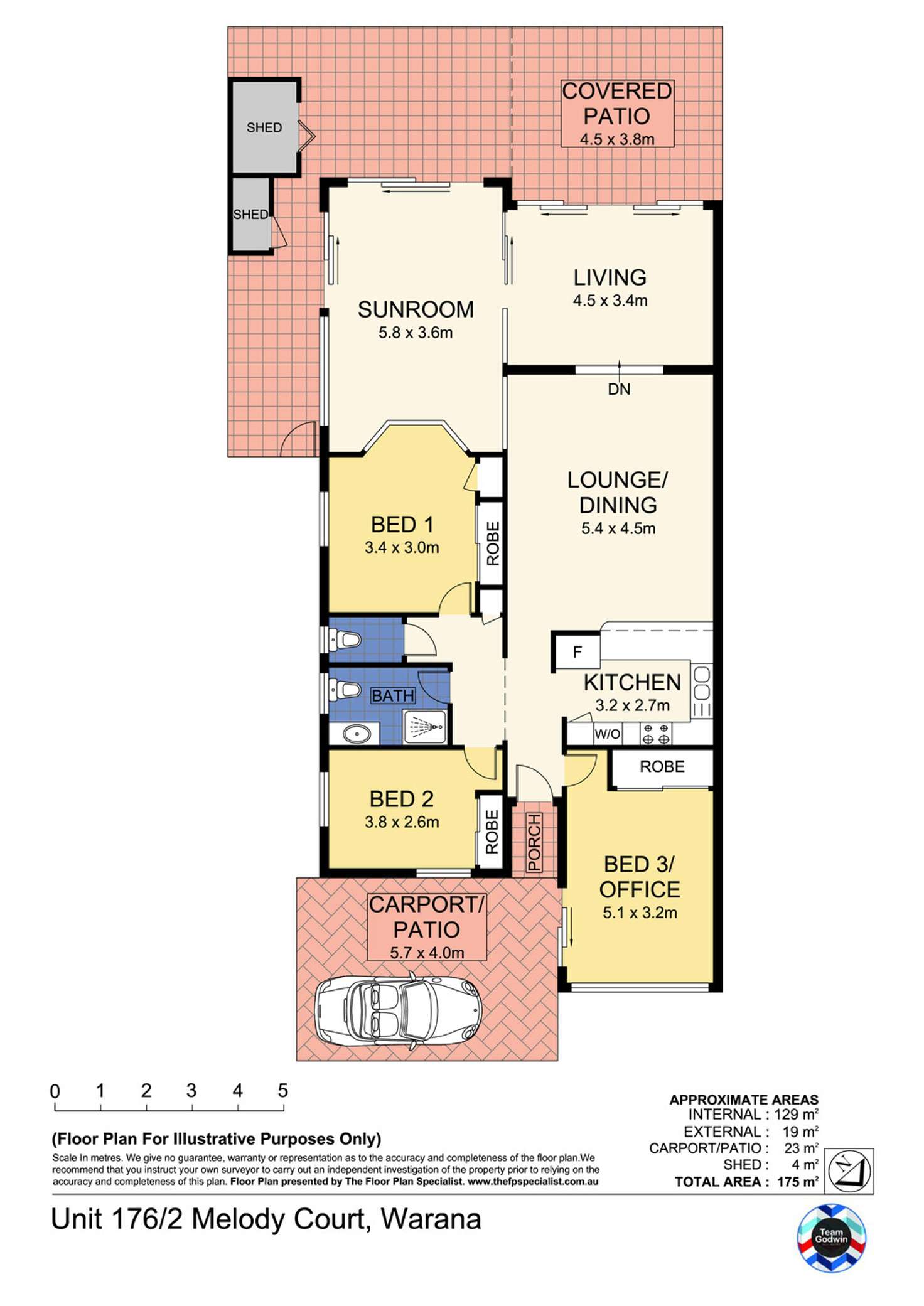 Floorplan of Homely villa listing, 176/2 Melody Court, Warana QLD 4575