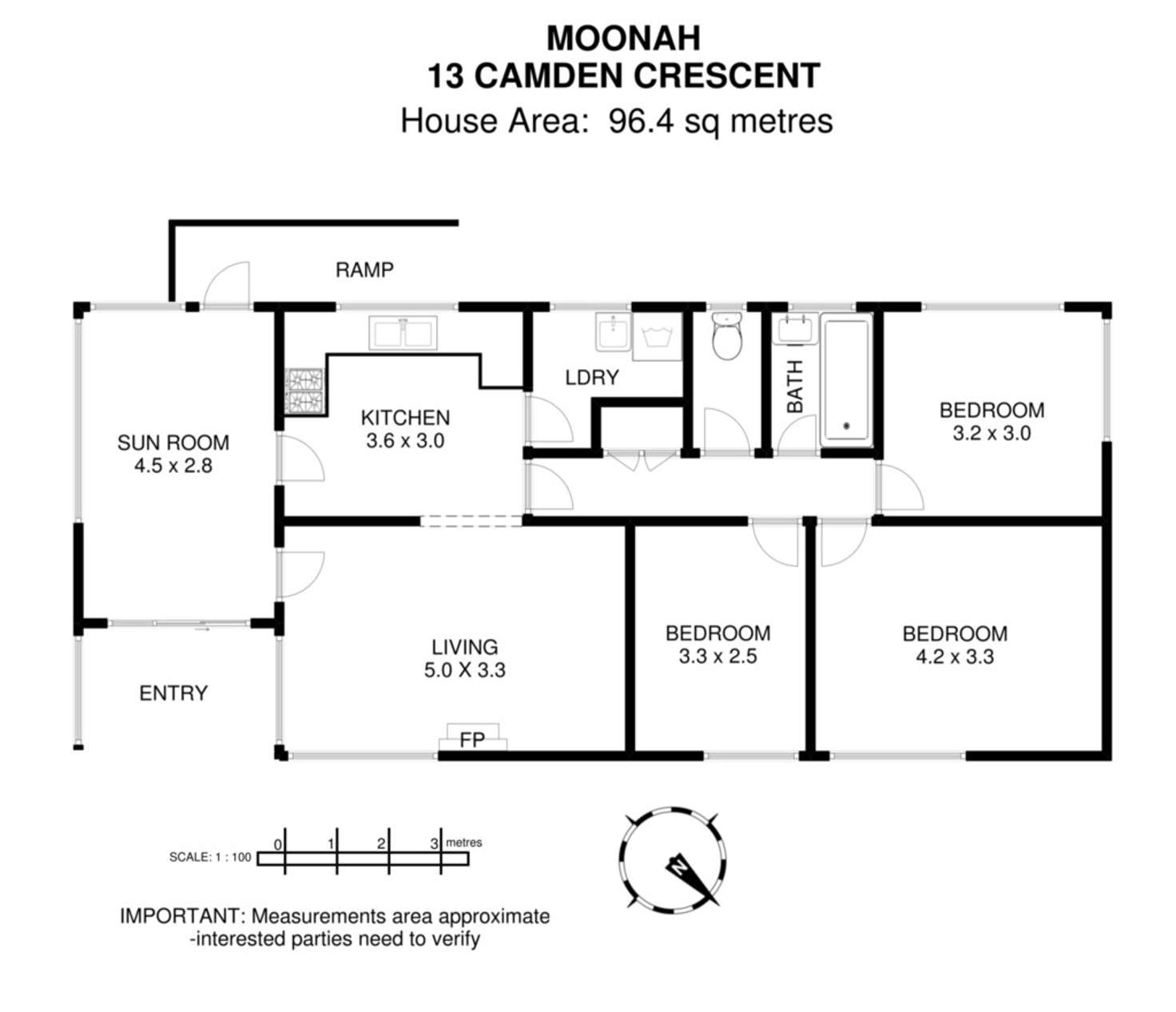Floorplan of Homely house listing, 13 Camden Crescent, Moonah TAS 7009