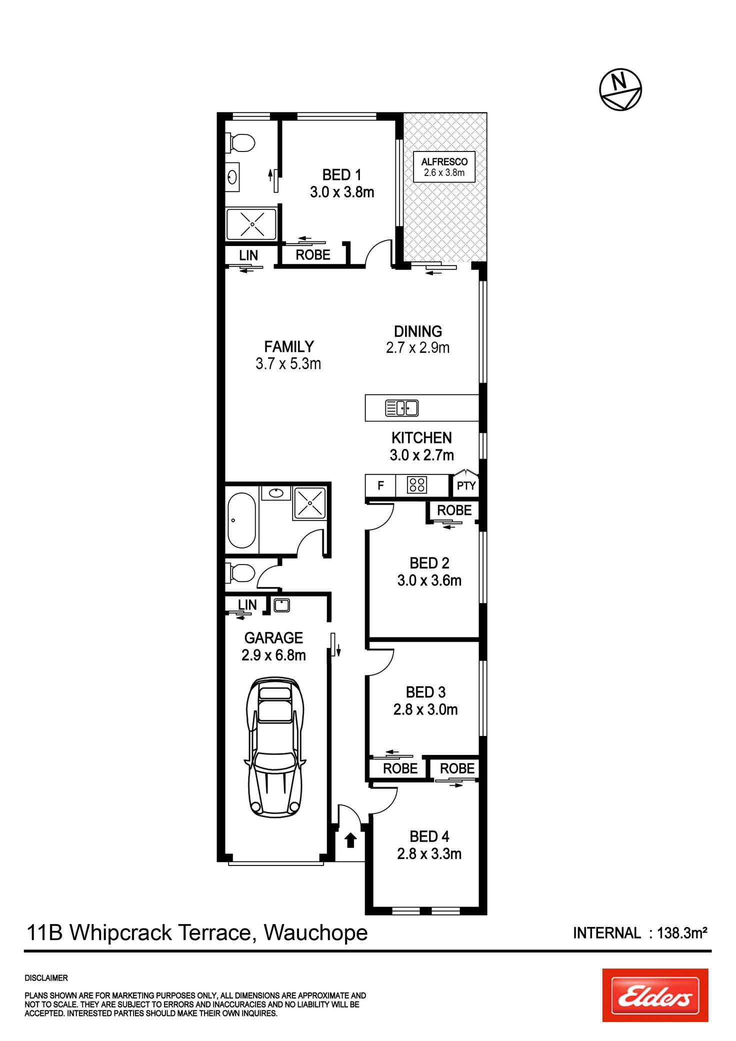 Floorplan of Homely villa listing, 11B Whipcrack Terrace, Wauchope NSW 2446