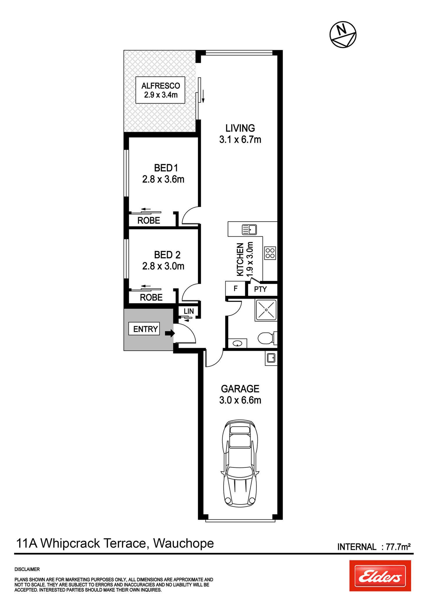 Floorplan of Homely villa listing, 11A Whipcrack Terrace, Wauchope NSW 2446
