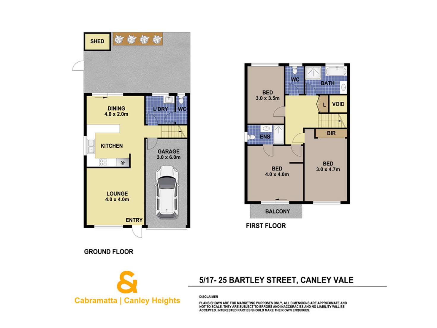 Floorplan of Homely townhouse listing, 5/17-25 BARTLEY STREET, Canley Vale NSW 2166