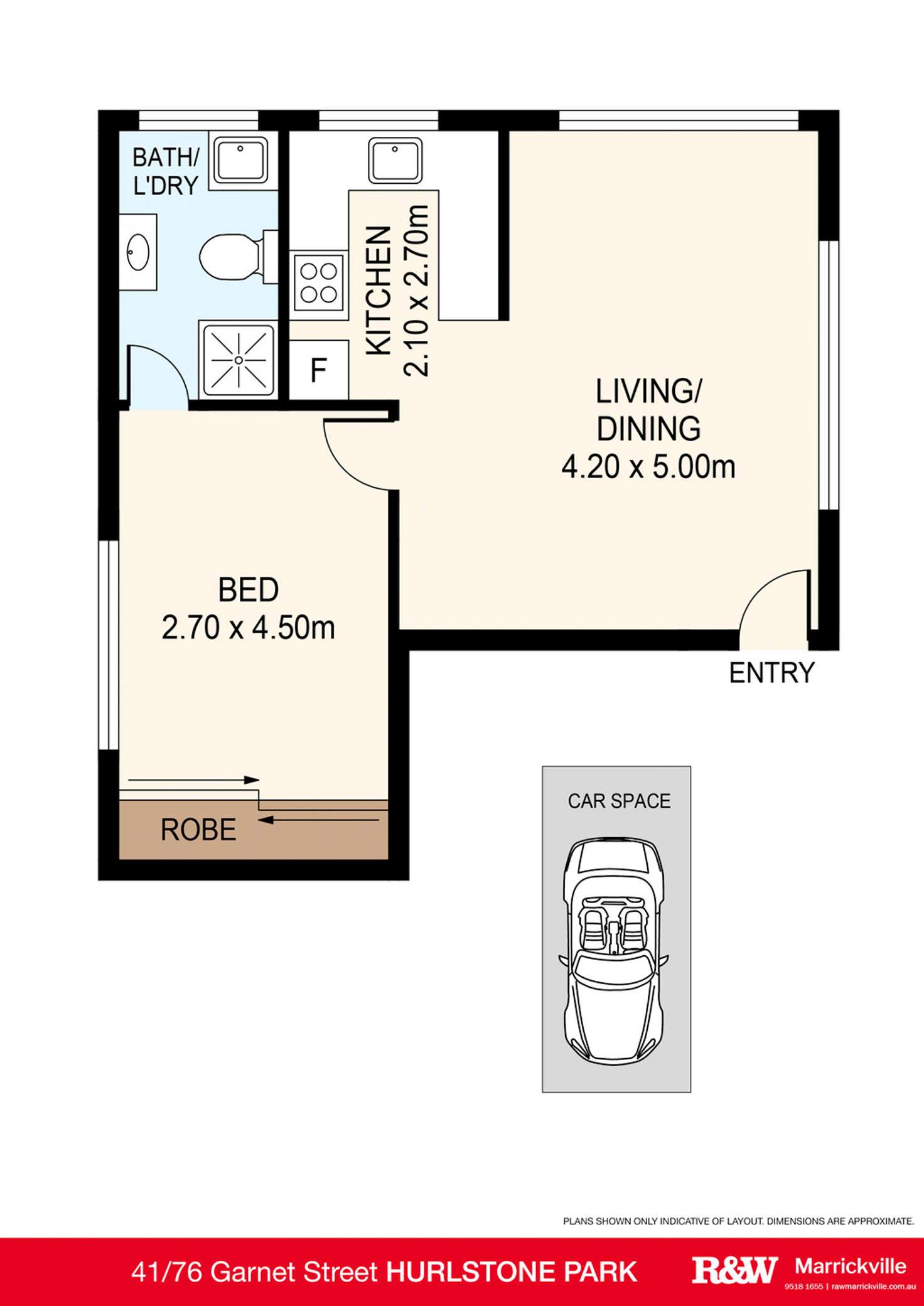 Floorplan of Homely unit listing, 41/76 Garnet Street, Hurlstone Park NSW 2193