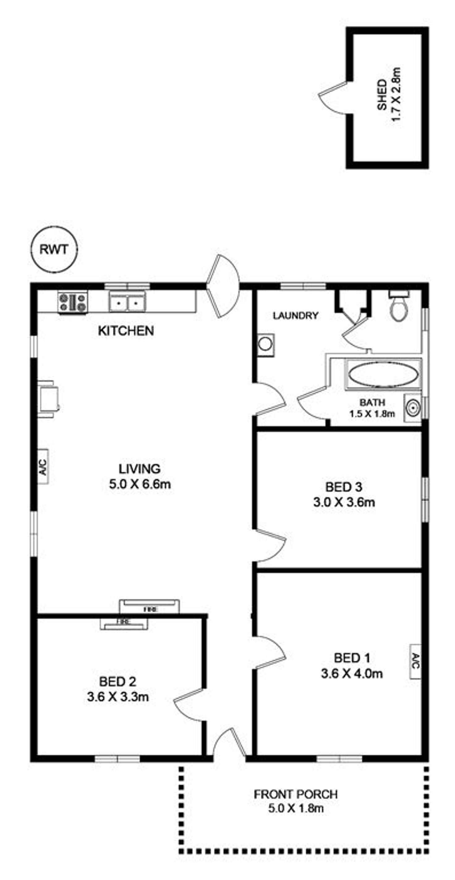 Floorplan of Homely house listing, 6 Clarence Street, West Croydon SA 5008