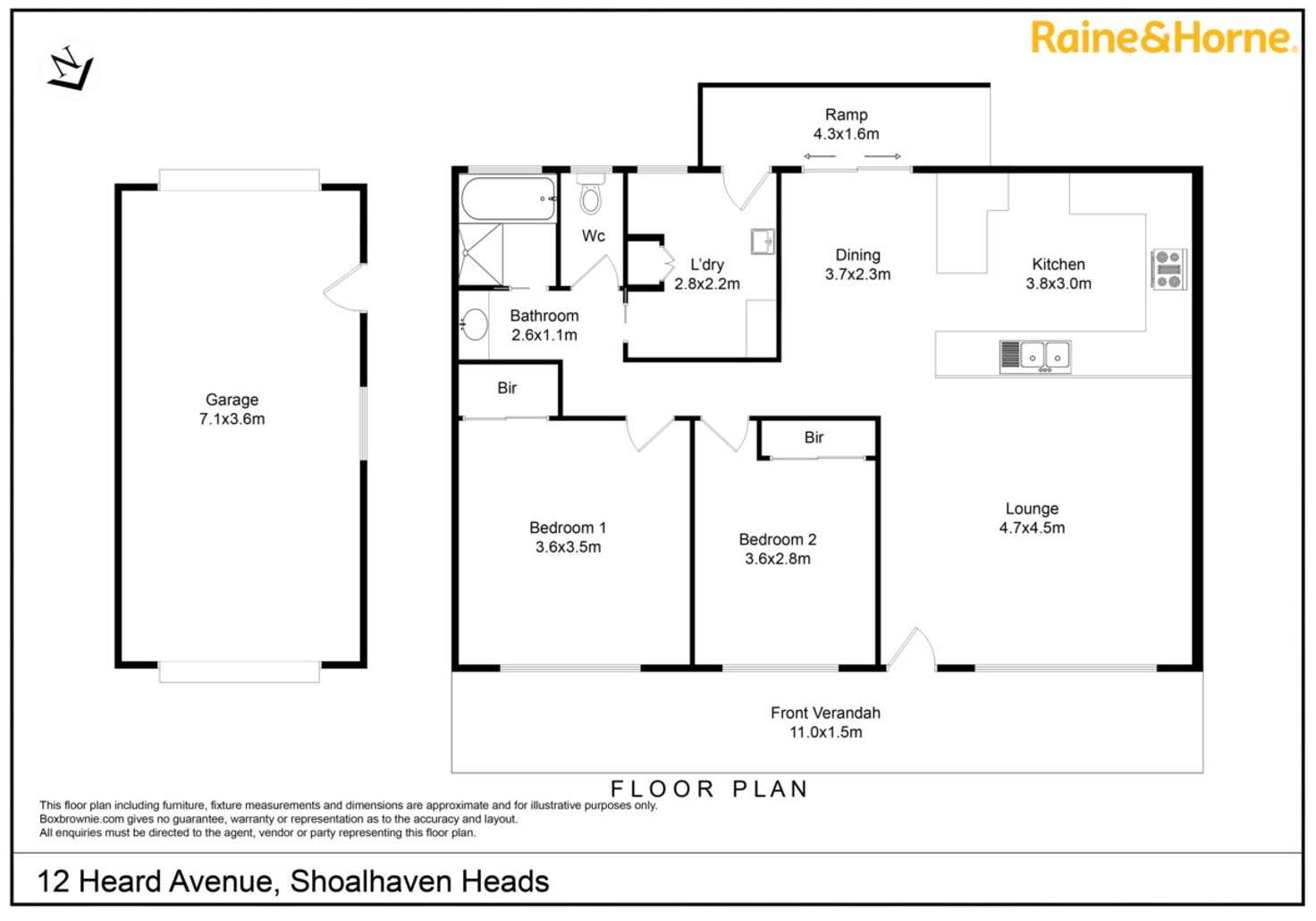 Floorplan of Homely house listing, 12 Heard Avenue, Shoalhaven Heads NSW 2535