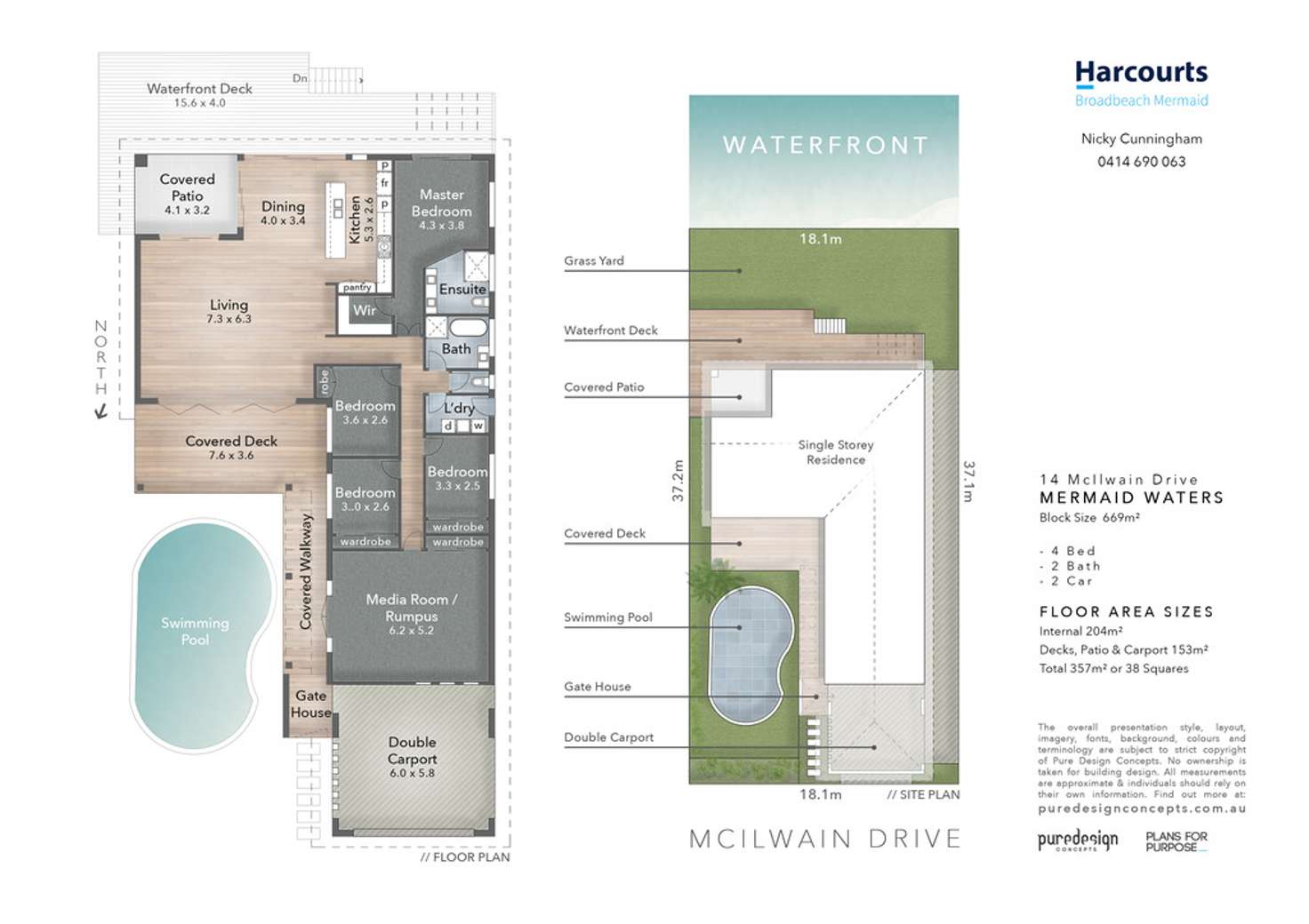 Floorplan of Homely house listing, 14 McIlwain Drive, Mermaid Waters QLD 4218