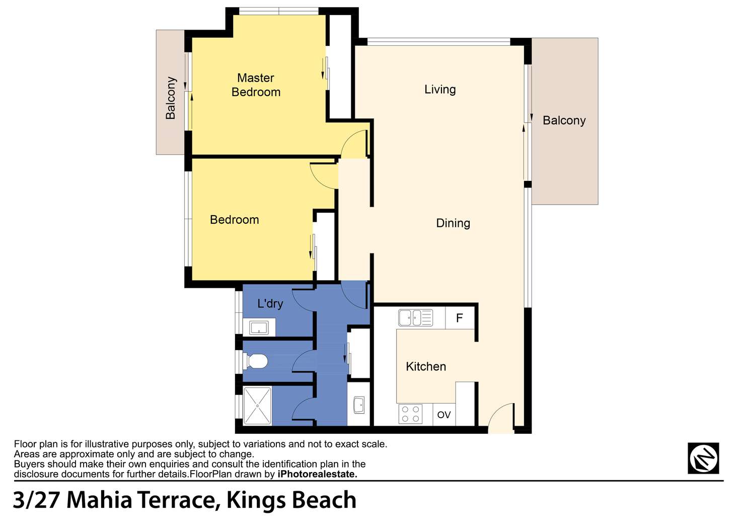 Floorplan of Homely unit listing, 3/27 Mahia Tce - ALINGA, Kings Beach QLD 4551