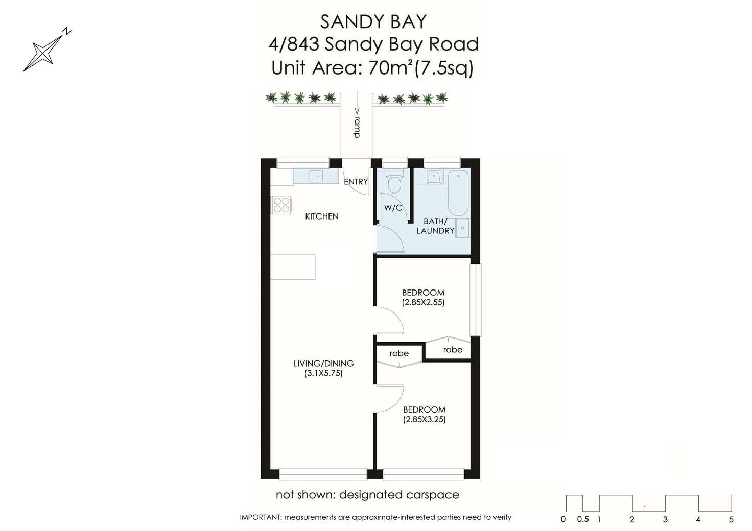 Floorplan of Homely unit listing, 4/843 Sandy Bay Road, Sandy Bay TAS 7005