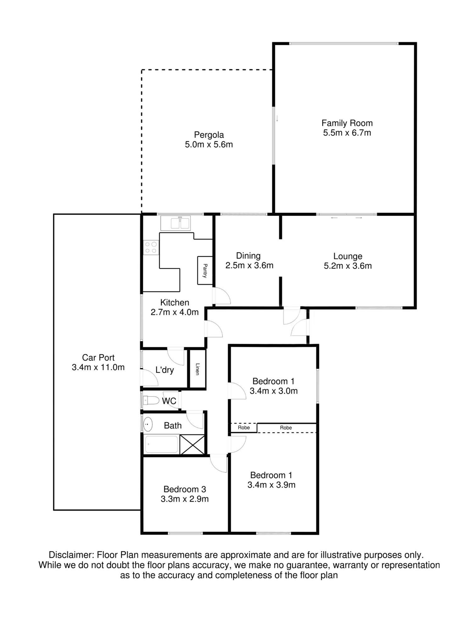 Floorplan of Homely house listing, 1 Tawarri Crescent, Mount Gambier SA 5290