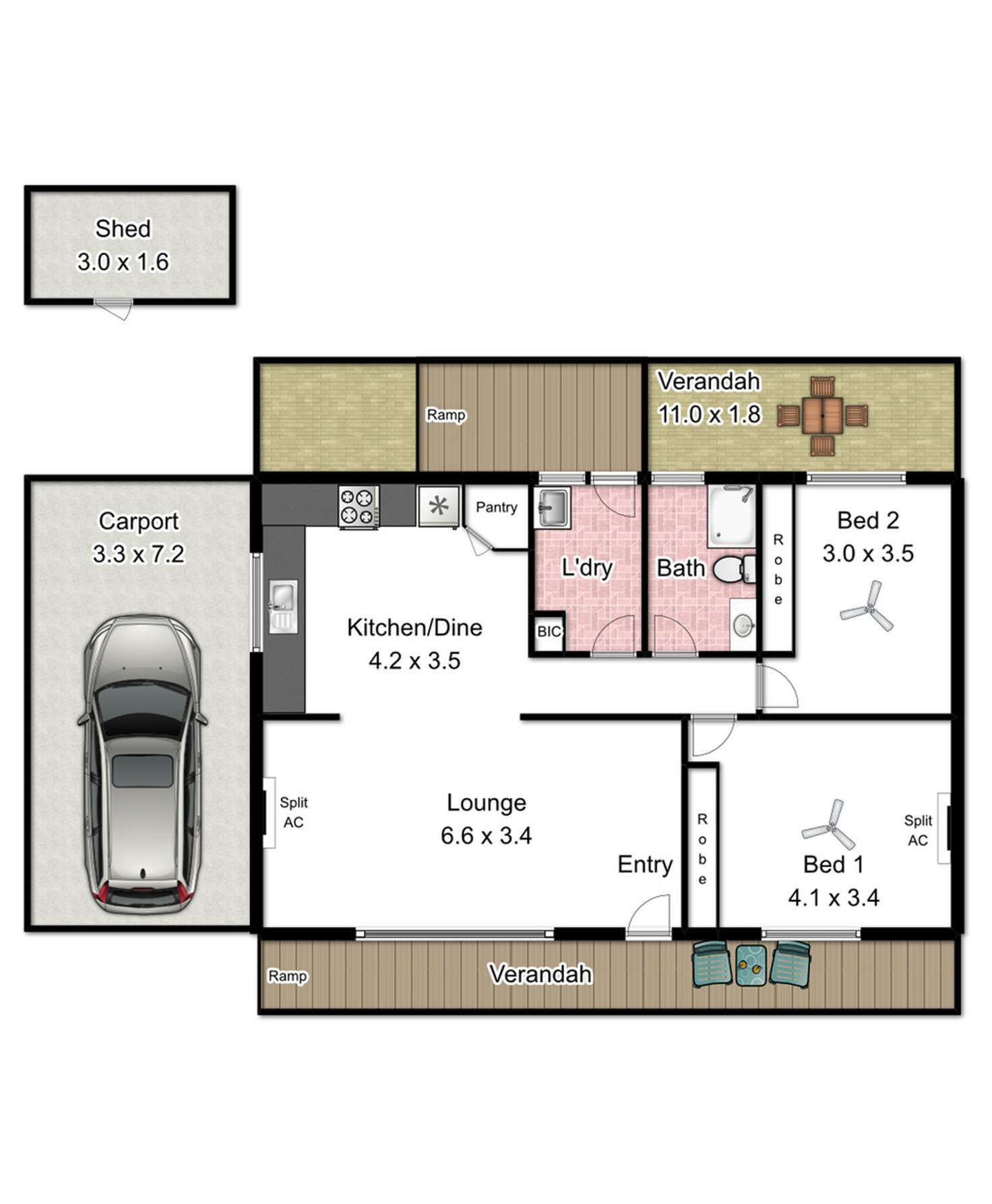 Floorplan of Homely retirement listing, Site 45 Jasmine Street NCRV Lot 1 Andrews Road, Penfield SA 5121