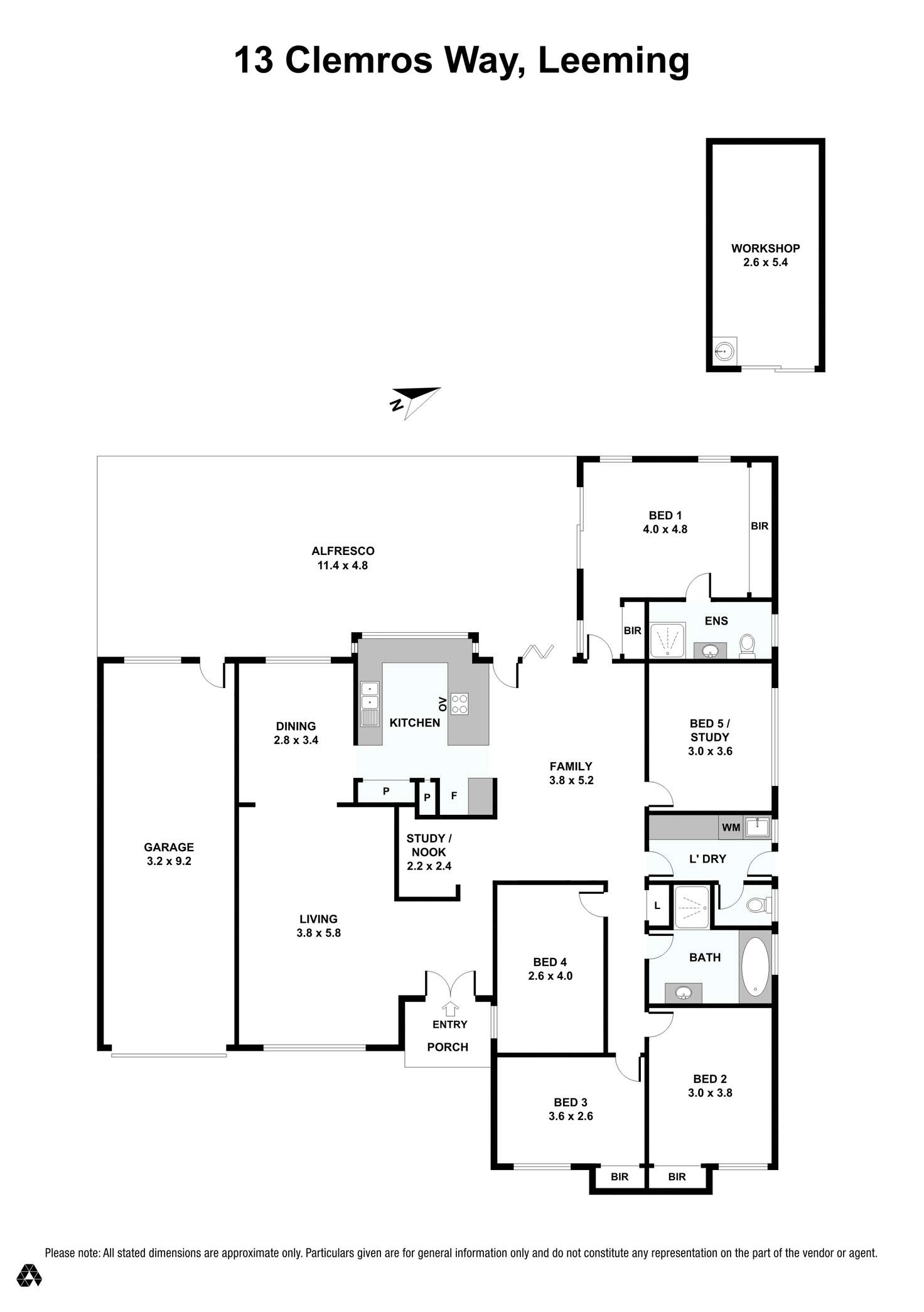 Floorplan of Homely house listing, 13 Clemros Way, Leeming WA 6149