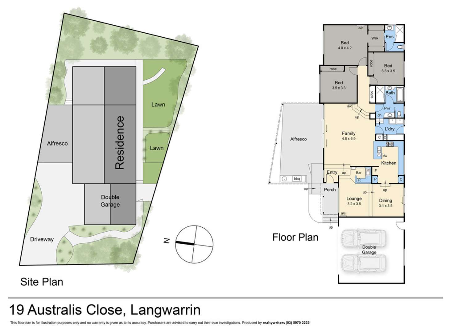 Floorplan of Homely house listing, 19 Australis Close, Langwarrin VIC 3910