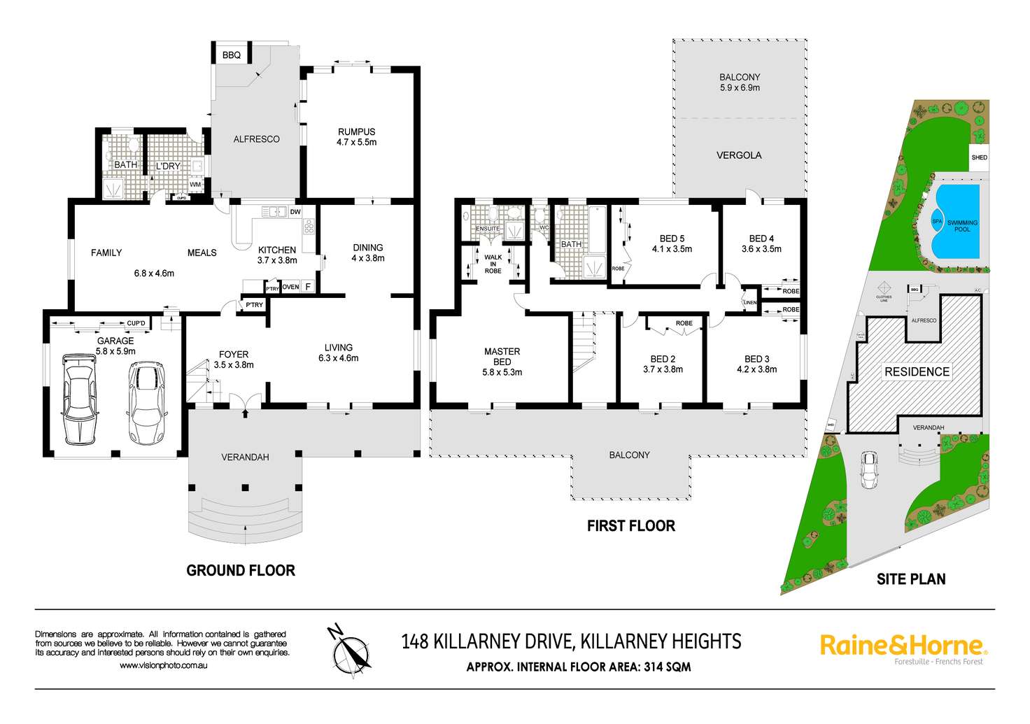 Floorplan of Homely house listing, 148 Killarney Drive, Killarney Heights NSW 2087