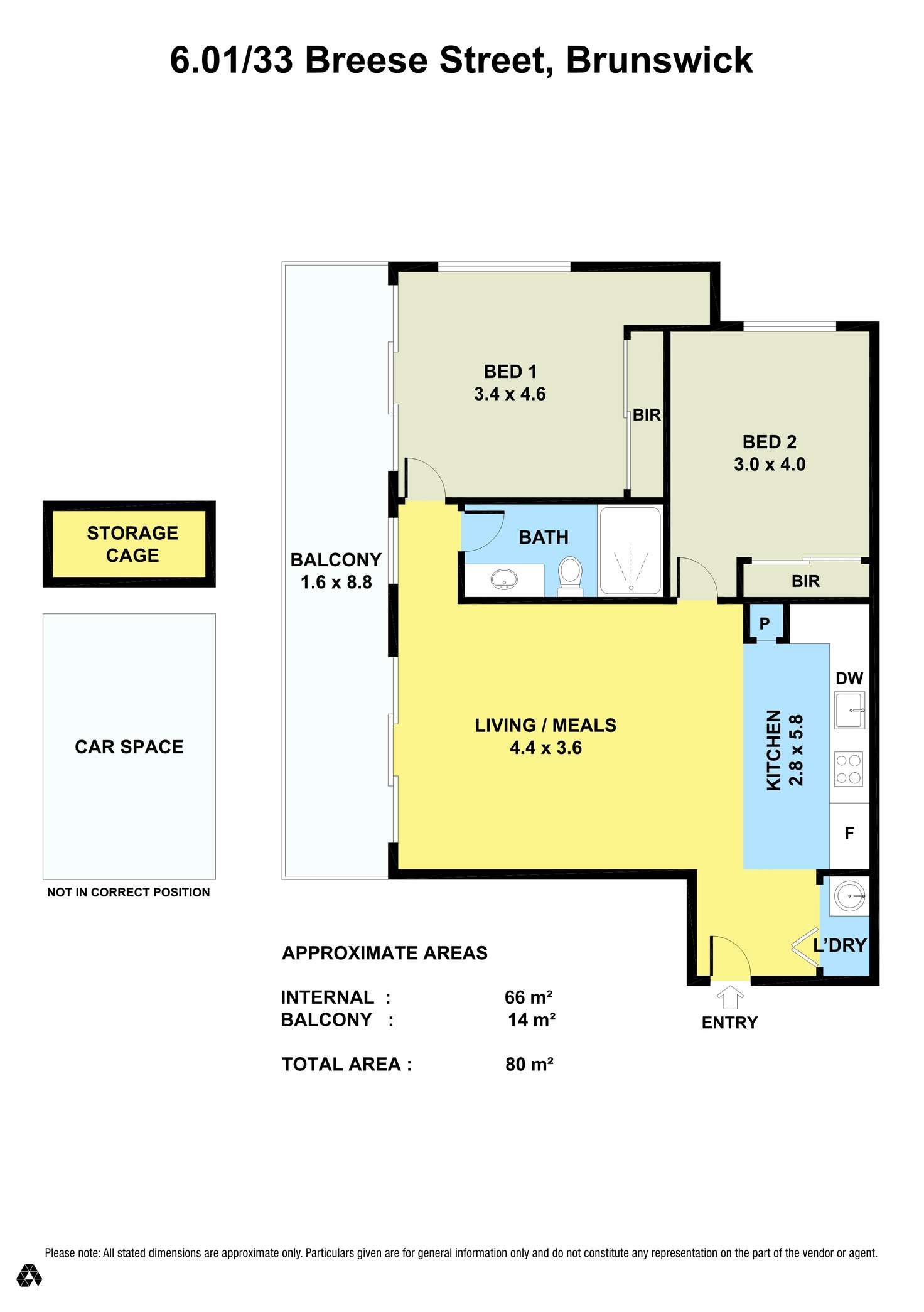 Floorplan of Homely apartment listing, 6.01/33 Breese Street, Brunswick VIC 3056