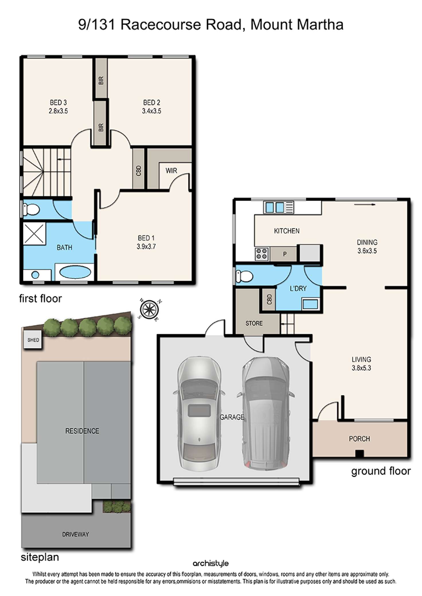 Floorplan of Homely unit listing, 9/131 Racecourse Road, Mount Martha VIC 3934