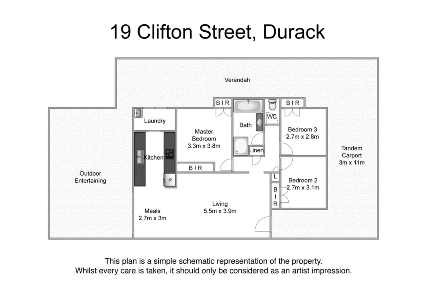 Floorplan of Homely house listing, 19 Clifton Crescent, Durack QLD 4077