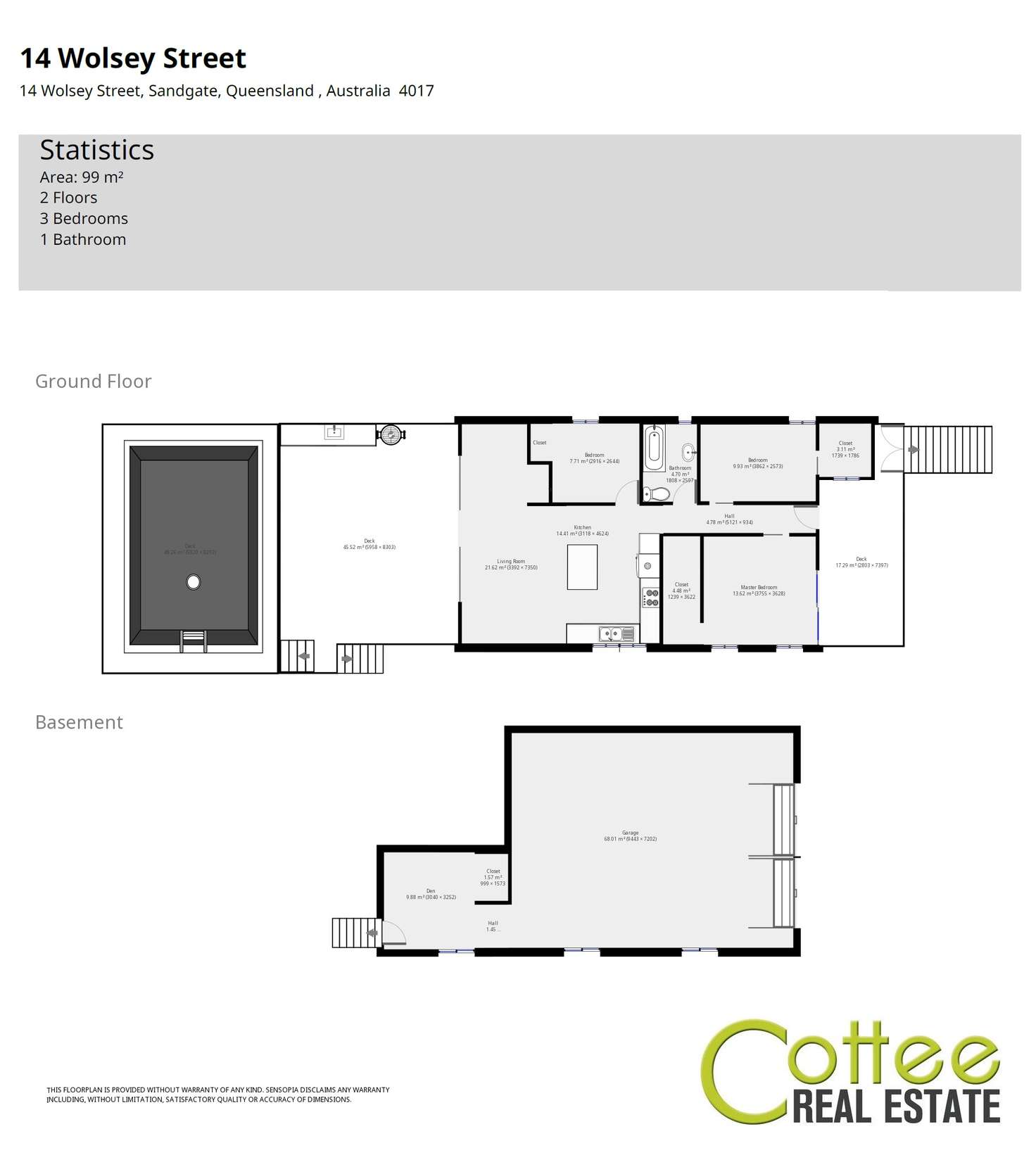 Floorplan of Homely house listing, 14 Wolsey Street, Sandgate QLD 4017