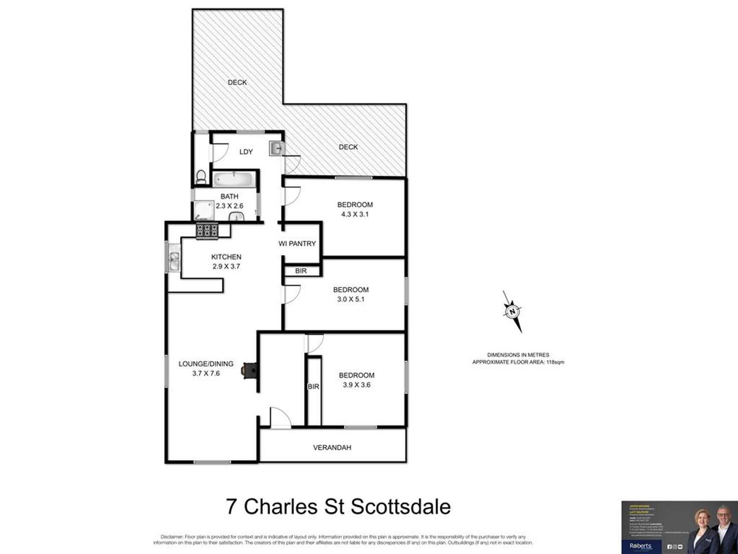 Floorplan of Homely house listing, 7 Charles Street, Scottsdale TAS 7260