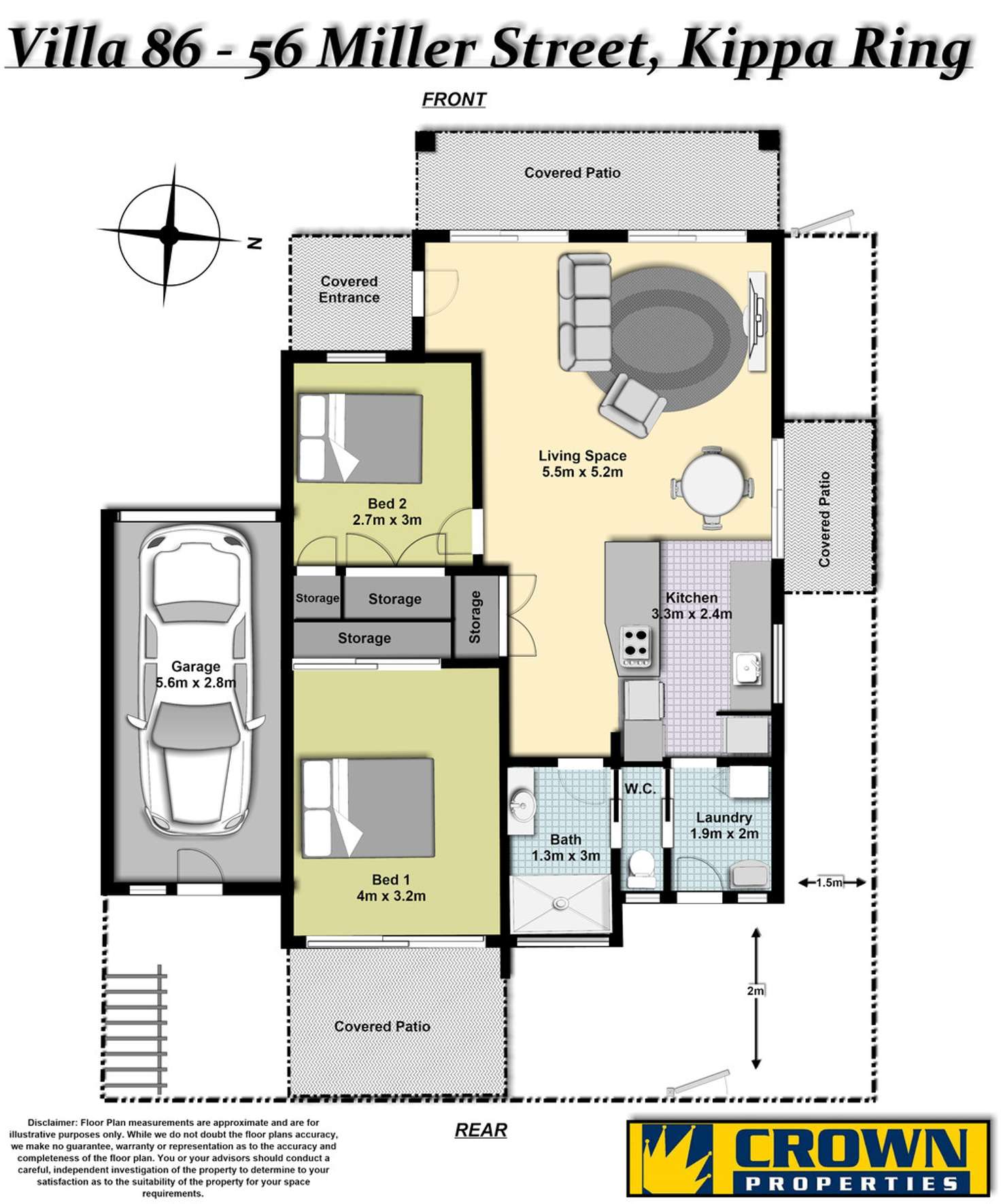 Floorplan of Homely villa listing, 86/56 MILLER STREET, Kippa-ring QLD 4021