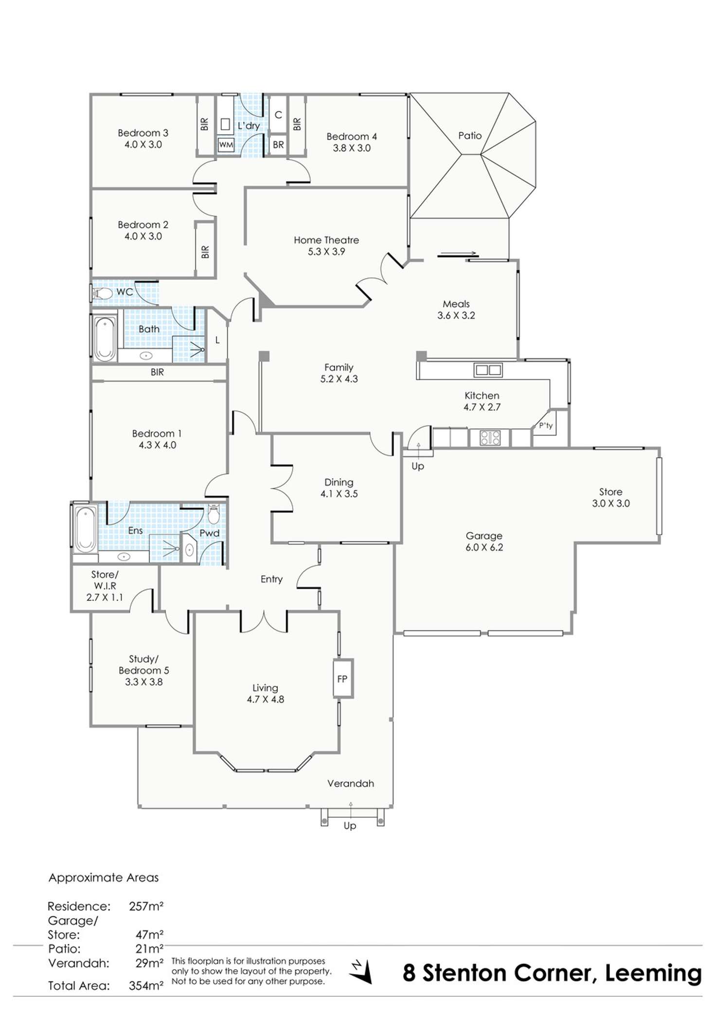 Floorplan of Homely house listing, 8 Stenton Corner, Leeming WA 6149