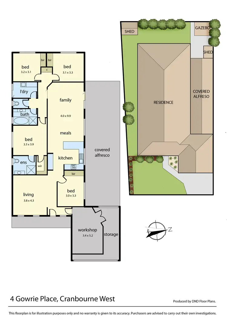 Floorplan of Homely house listing, 4 Gowrie Place, Cranbourne West VIC 3977