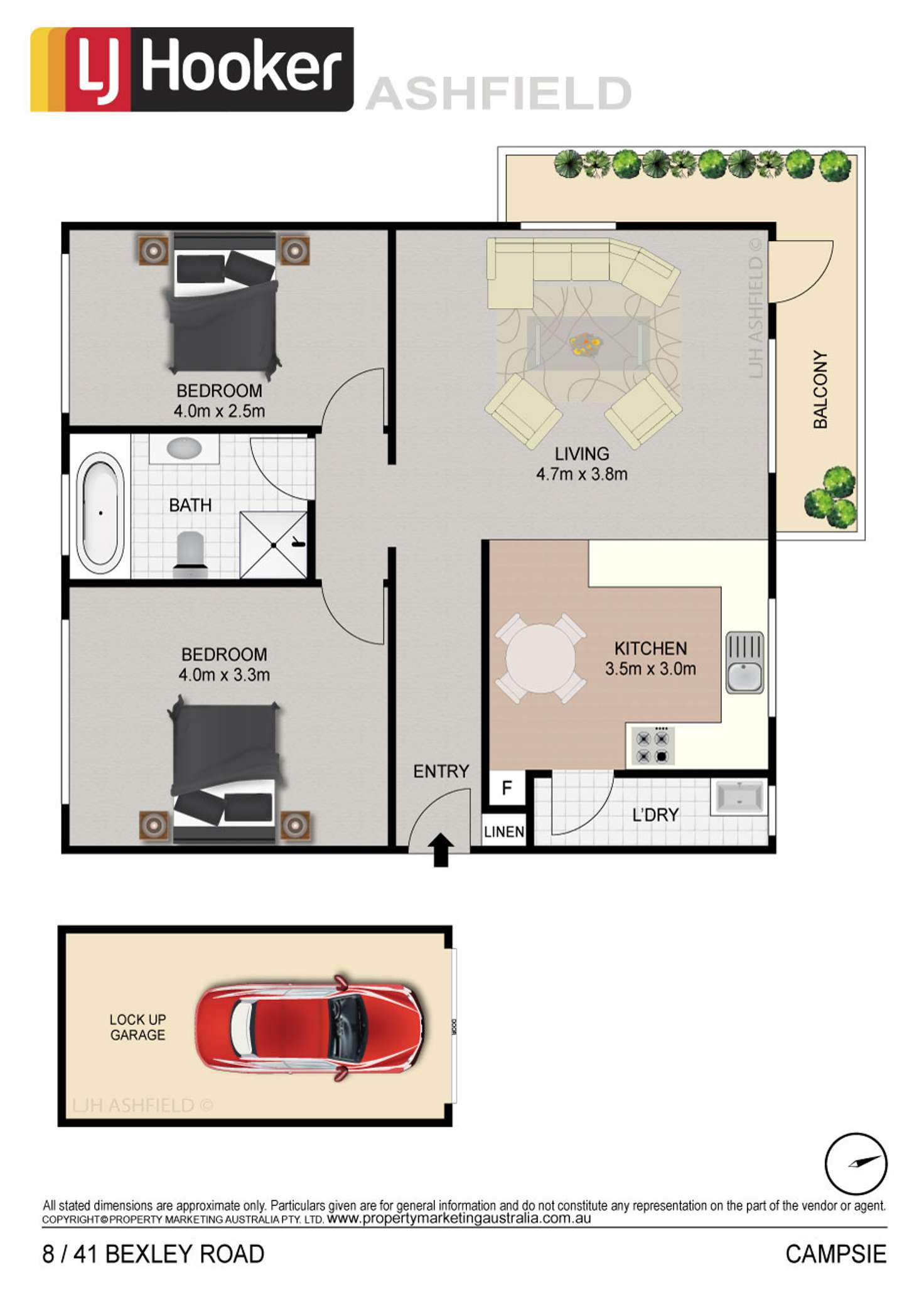 Floorplan of Homely unit listing, 8/41 Bexley Road, Campsie NSW 2194