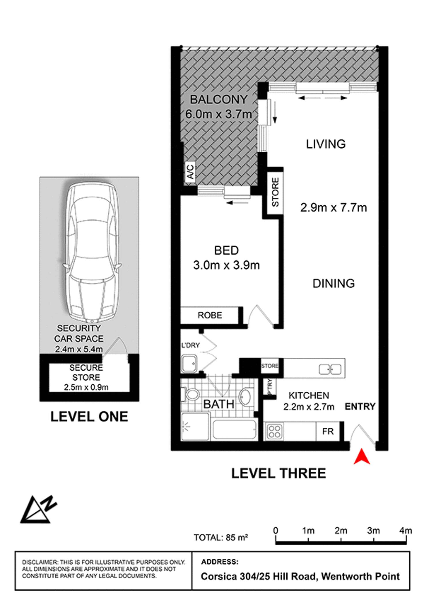 Floorplan of Homely apartment listing, 304/25 Hill Road, Wentworth Point NSW 2127