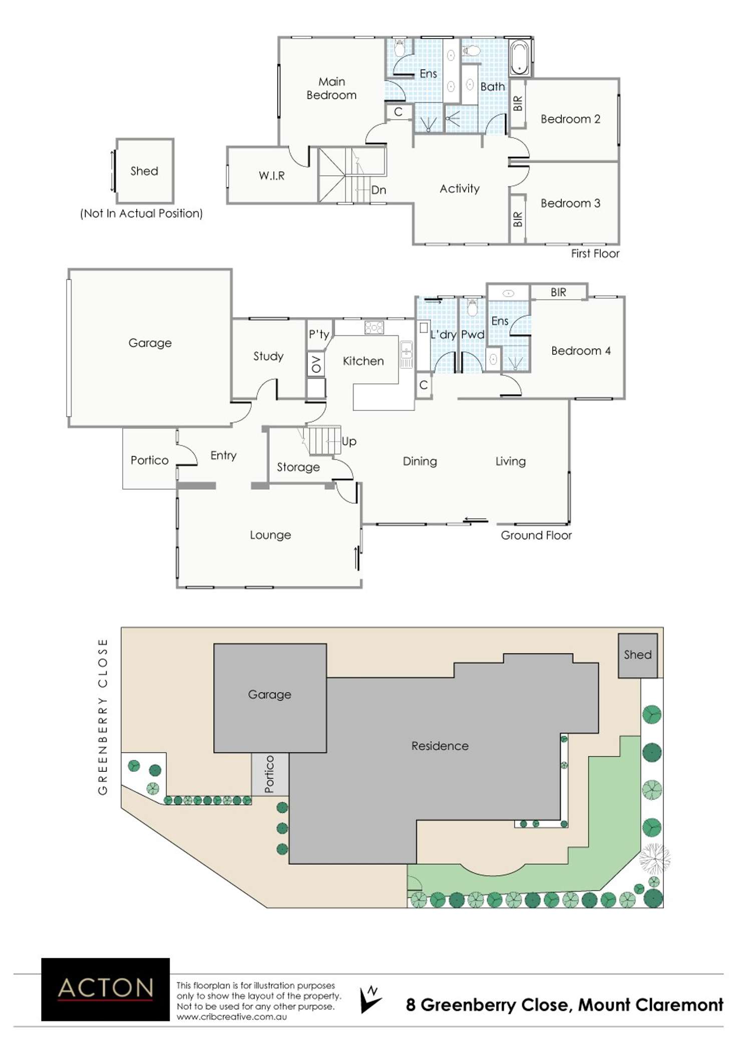 Floorplan of Homely house listing, 8 Greenberry Close, Mount Claremont WA 6010