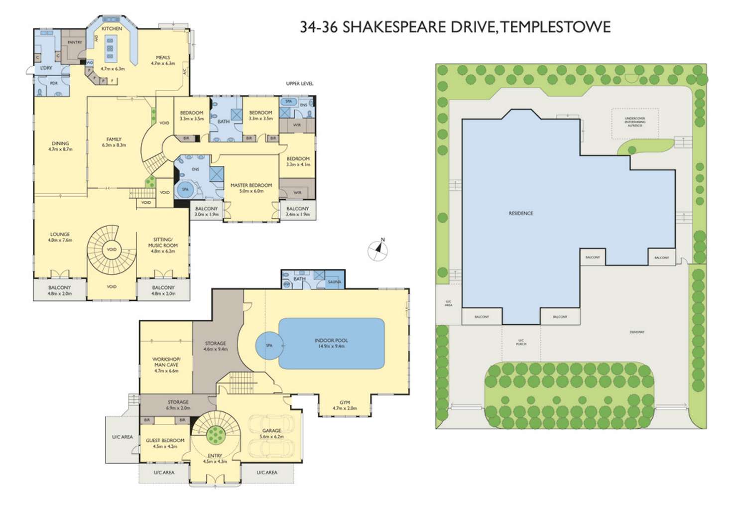 Floorplan of Homely house listing, 34-36 Shakespeare Drive, Templestowe VIC 3106