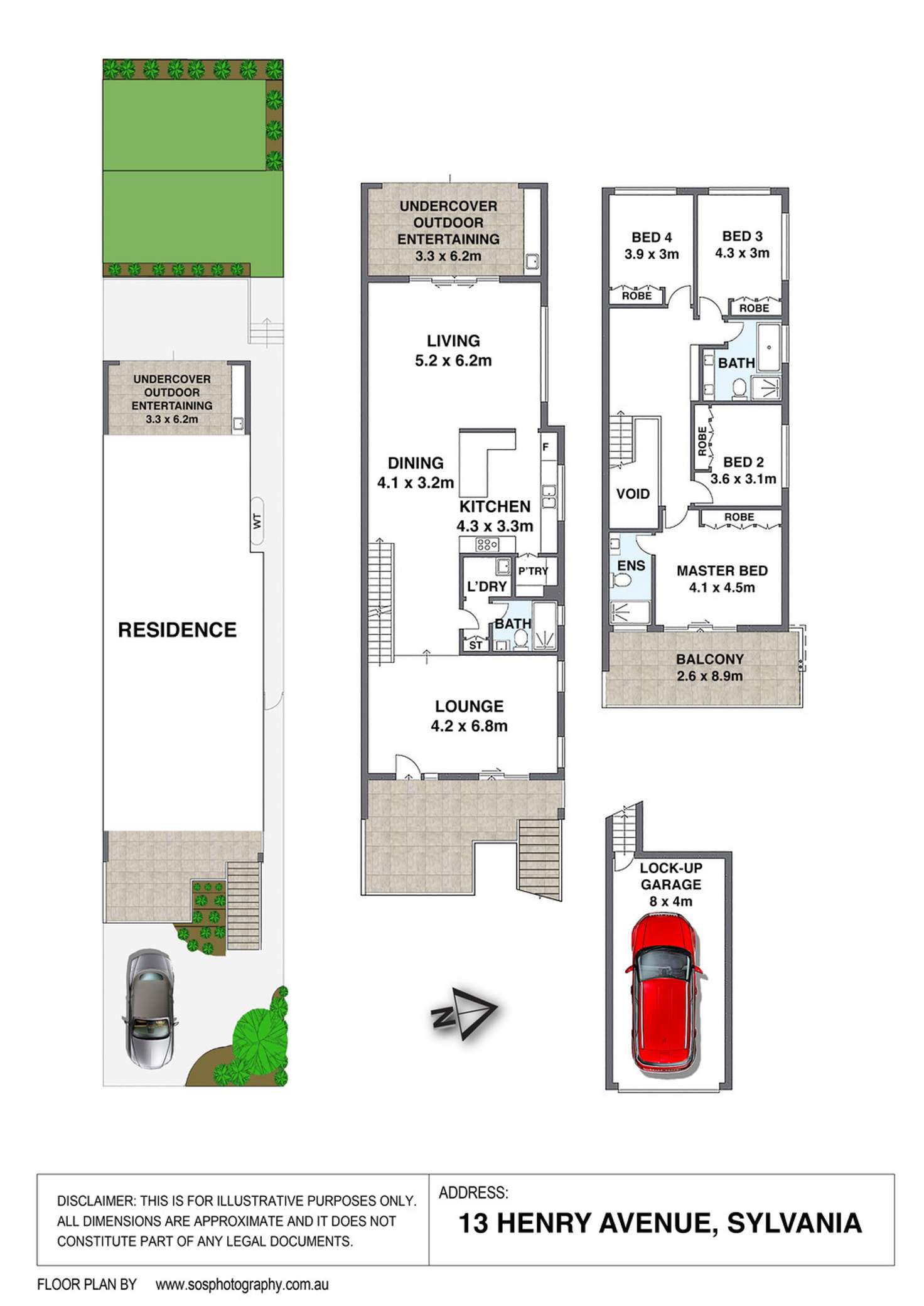 Floorplan of Homely semiDetached listing, 13A Henry Avenue, Sylvania NSW 2224