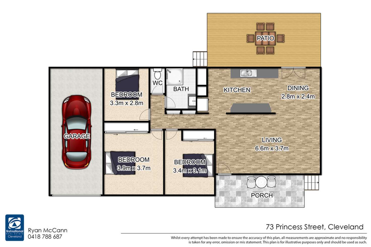 Floorplan of Homely house listing, 73 Princess Street, Cleveland QLD 4163