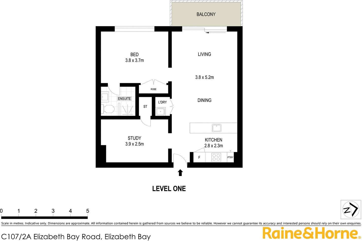 Floorplan of Homely apartment listing, C107/2a Elizabeth Bay Road, Elizabeth Bay NSW 2011
