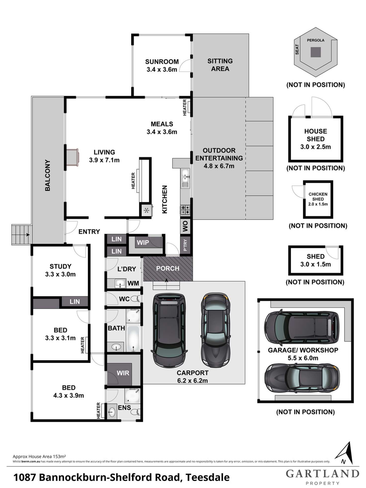 Floorplan of Homely house listing, 1087 Bannockburn Shelford Road, Teesdale VIC 3328