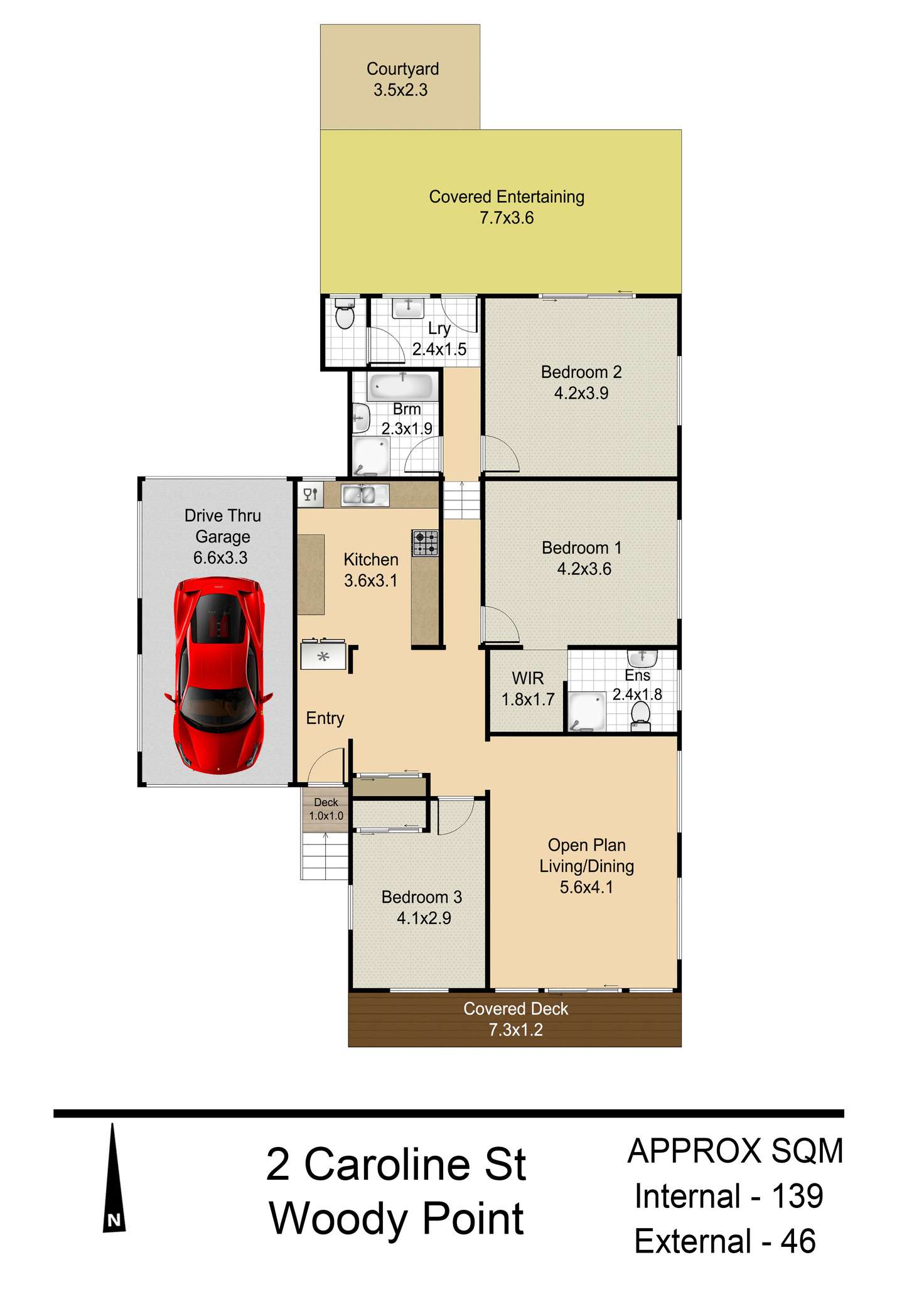 Floorplan of Homely house listing, 2 Caroline St, Woody Point QLD 4019