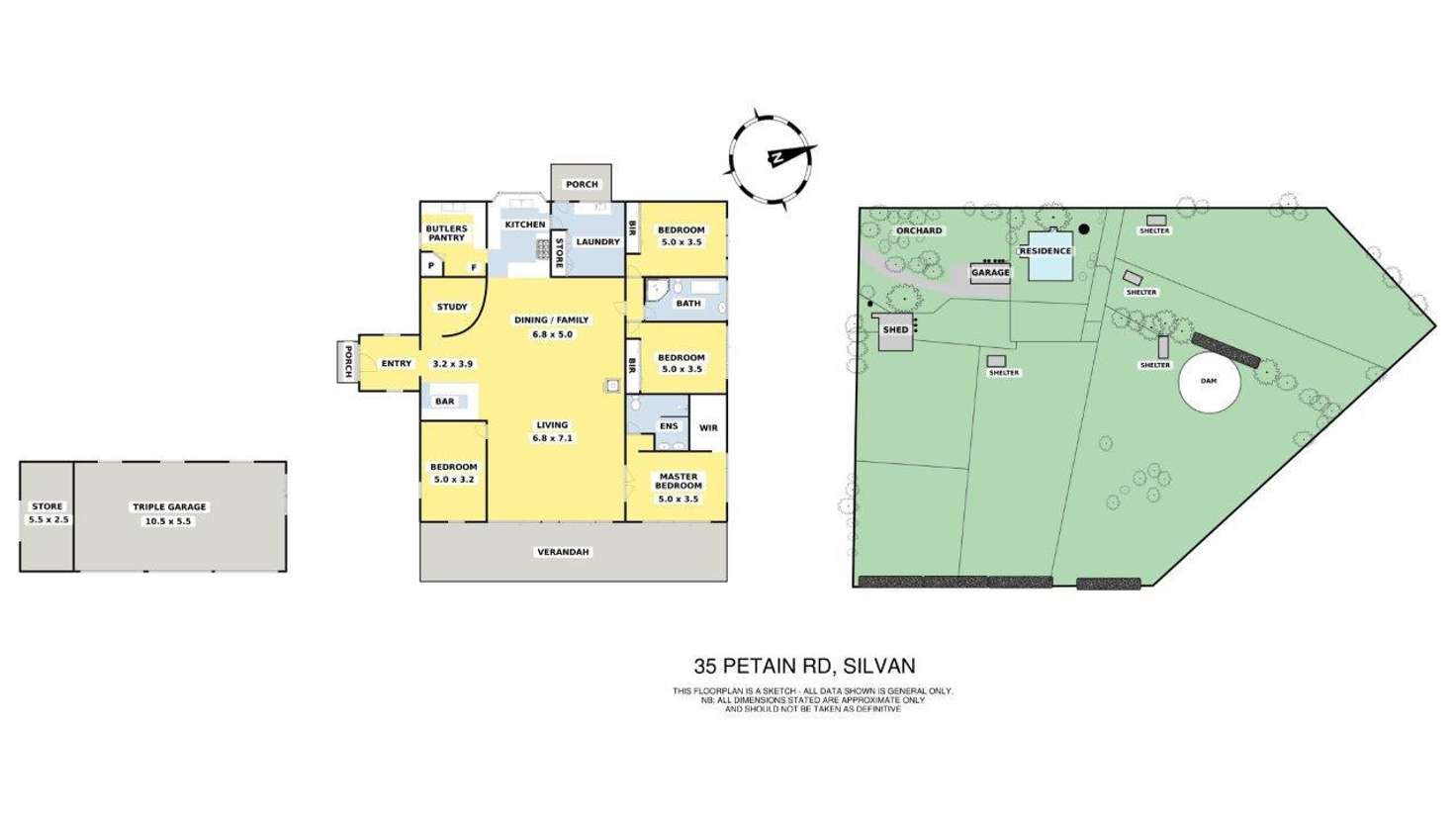 Floorplan of Homely house listing, 35 Petain Road, Silvan VIC 3795
